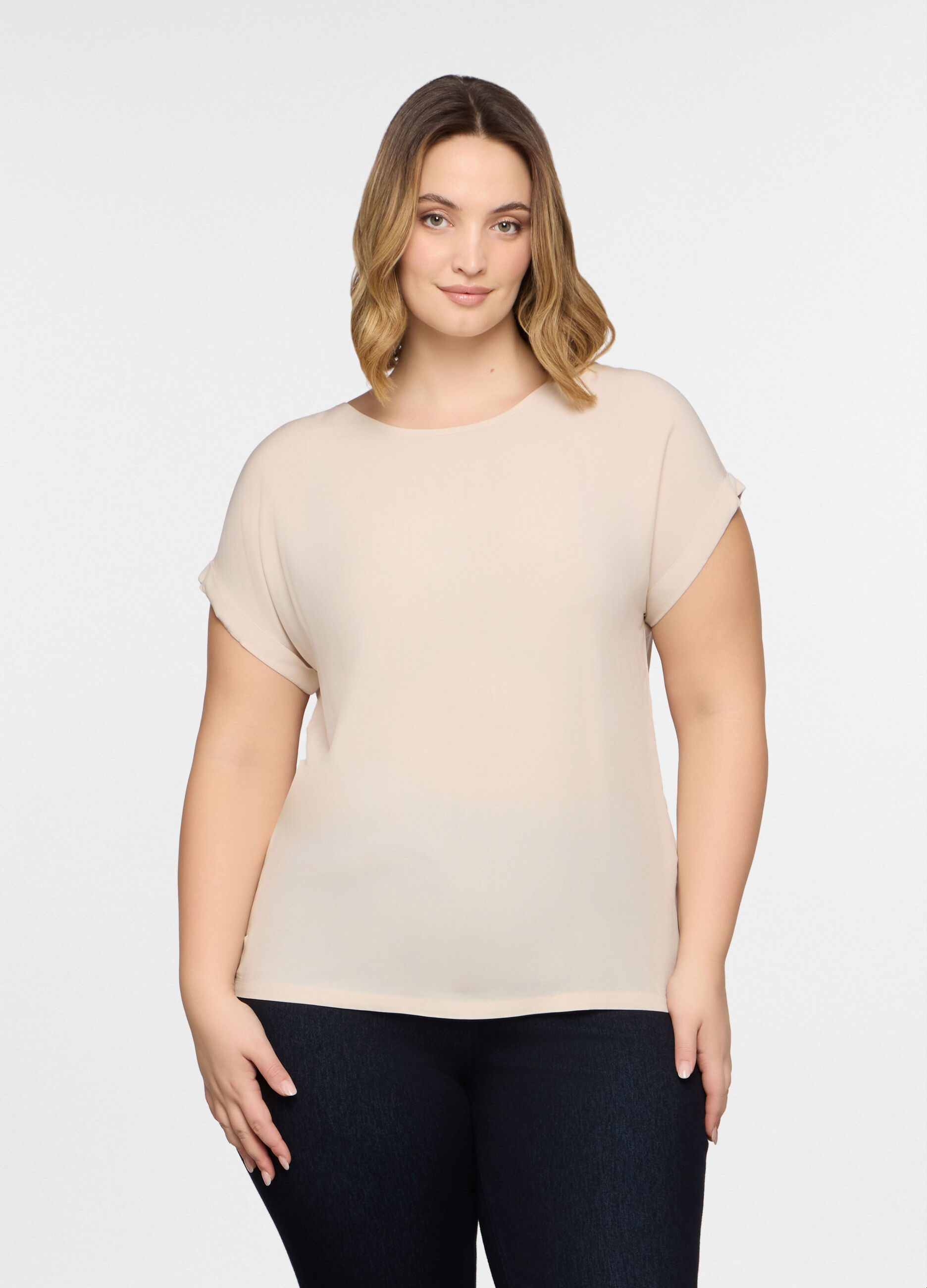 T-shirt girocollo donna curvy_0