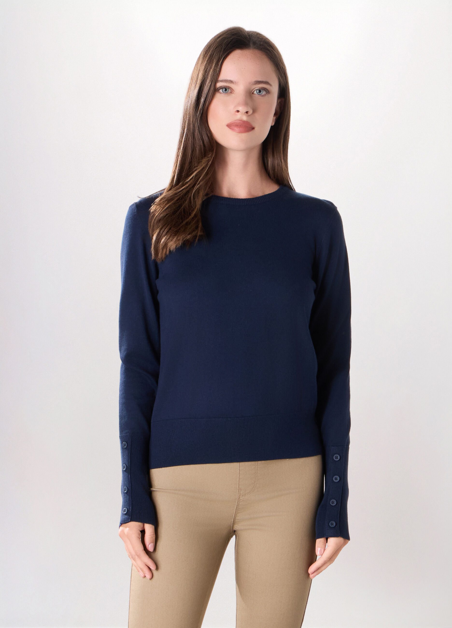 Pullover misto viscosa donna_0