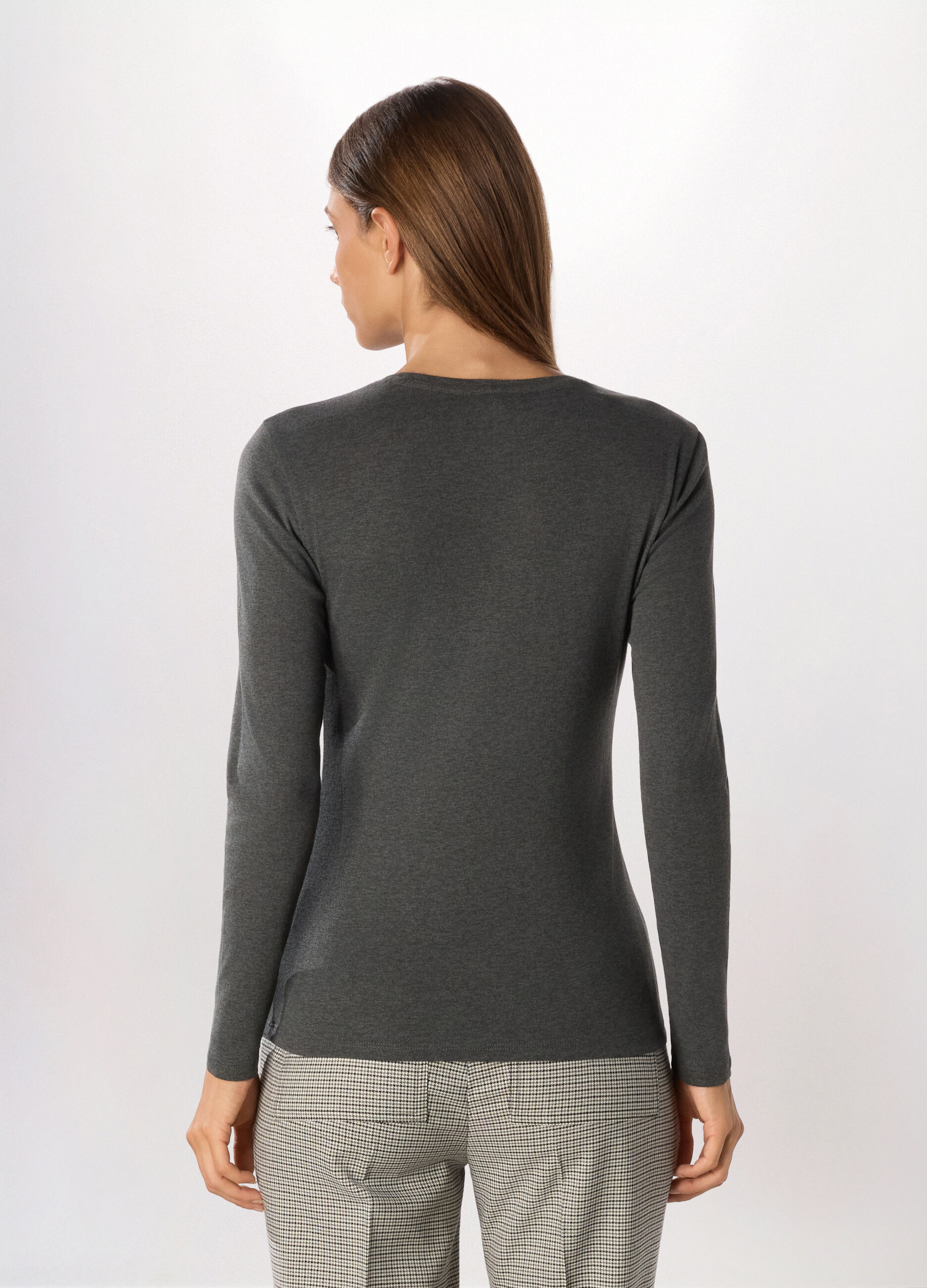 T-shirt in jersey misto cotone donna_1