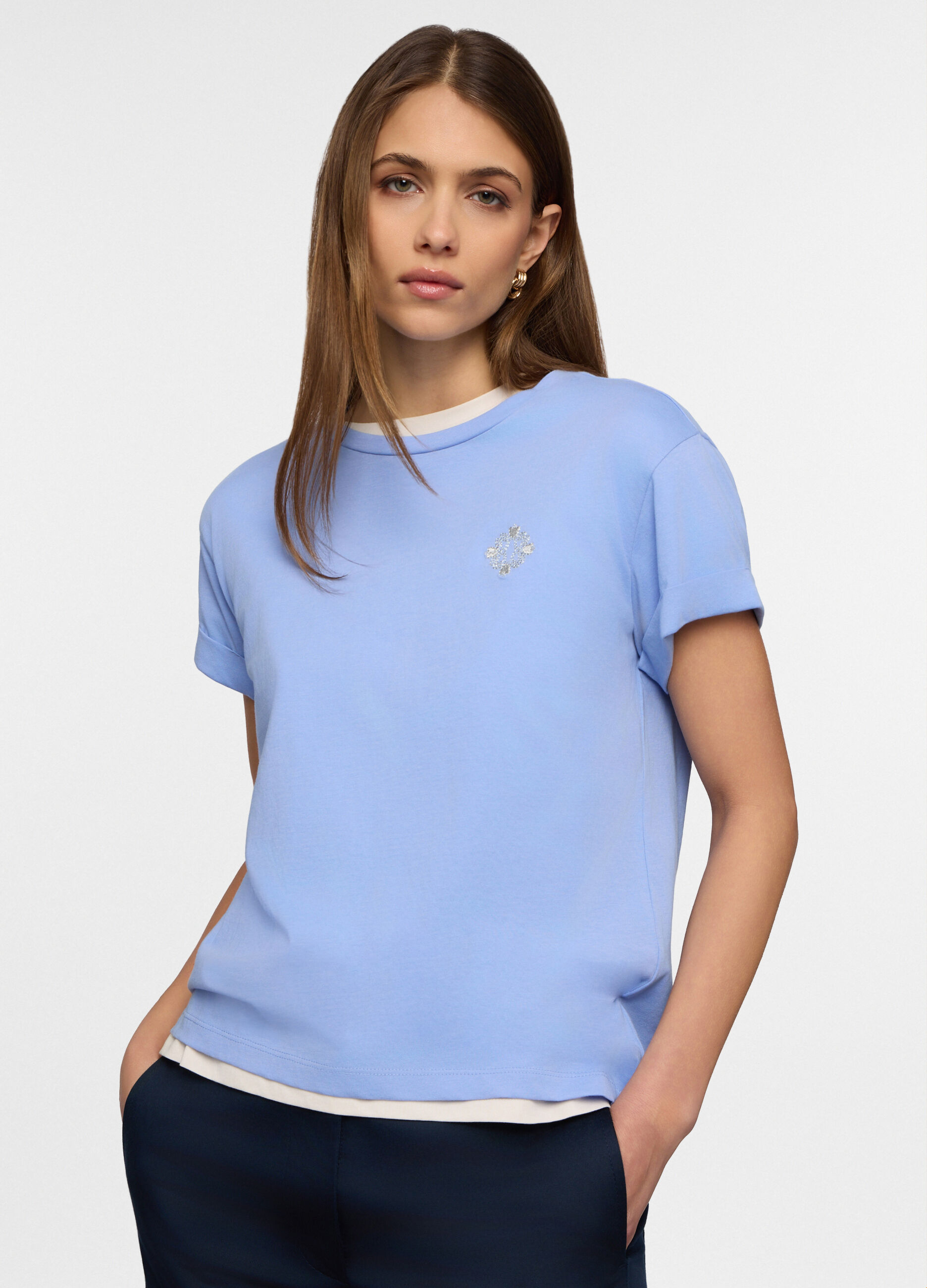 T-shirt girocollo donna_0