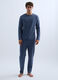 Pantalone pigiama in cotone con cr&ecirc;te uomo_0