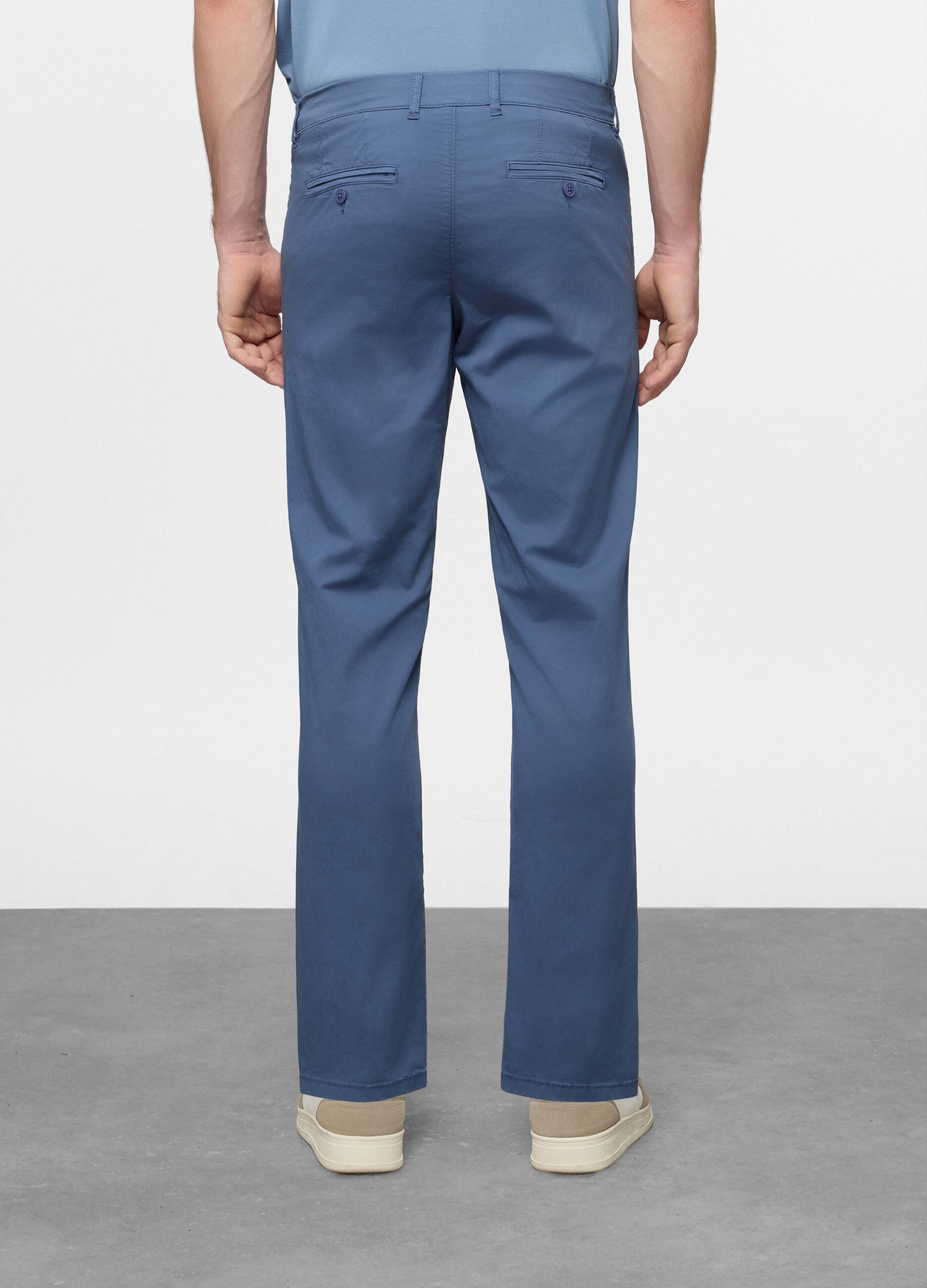 Pantalone chino slim fit in twill di cotone stretch uomo_1