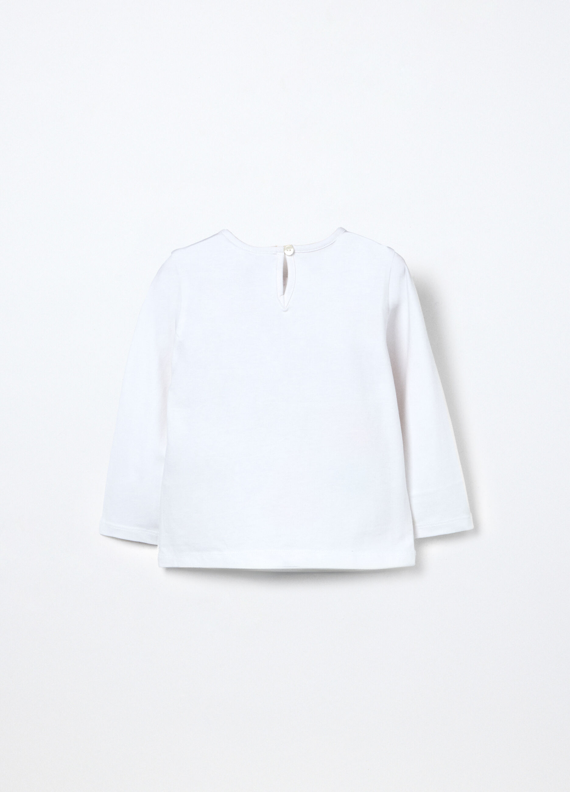 T-shirt in jersey di cotone stretch neonata_1