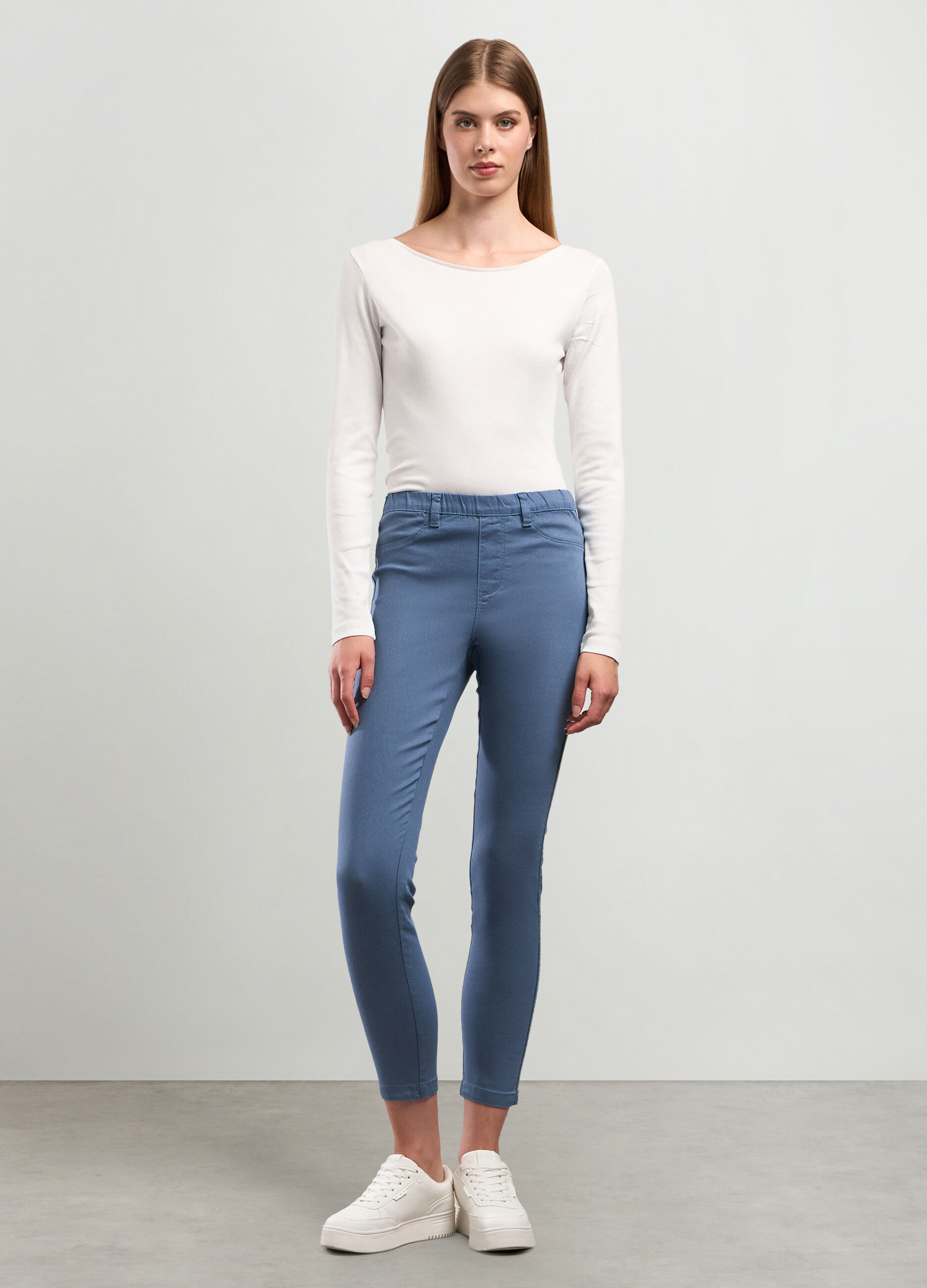 Jeggings in misto cotone stretch donna_0