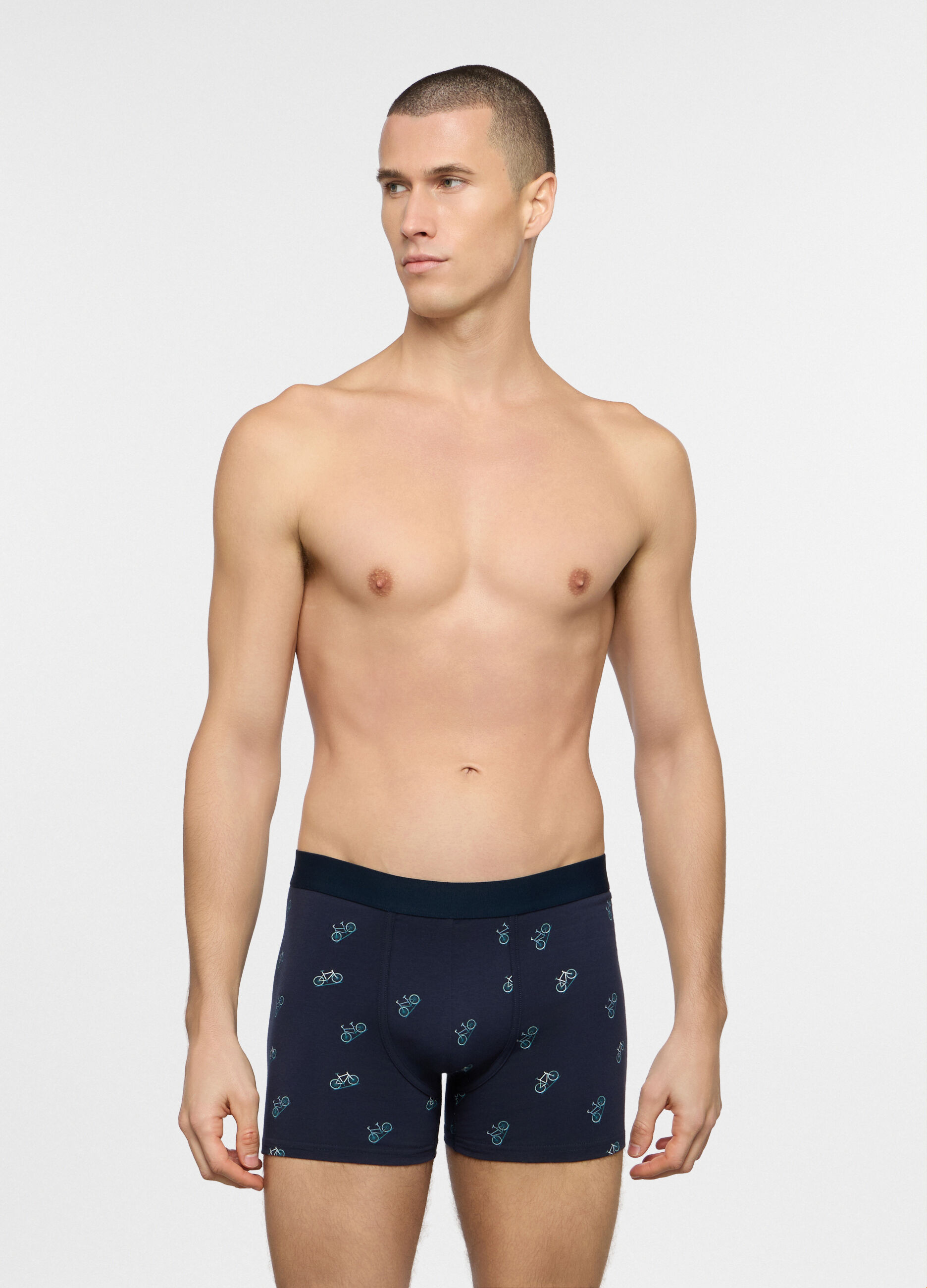 Boxer lunghi in jersey con stampa bici uomo_0