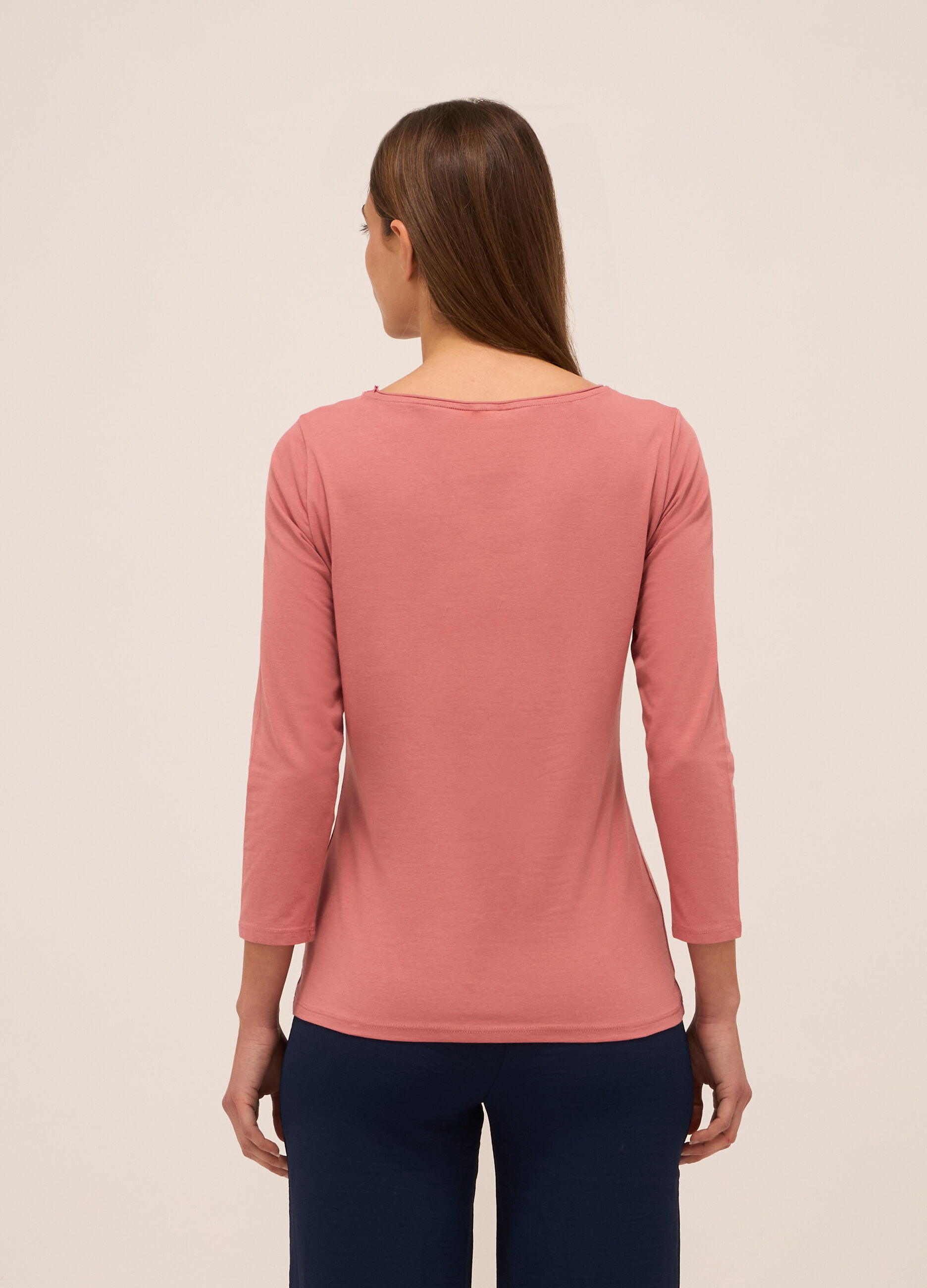 T-shirt in cotone stretch donna_1
