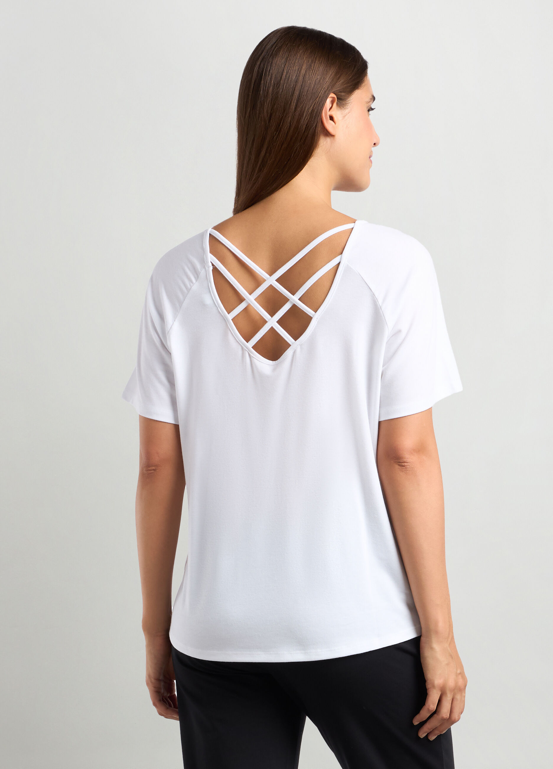 T-shirt in misto viscosa stretch donna_1