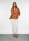 Blusa over fit con scollo a V in puro cotone voile donna_0