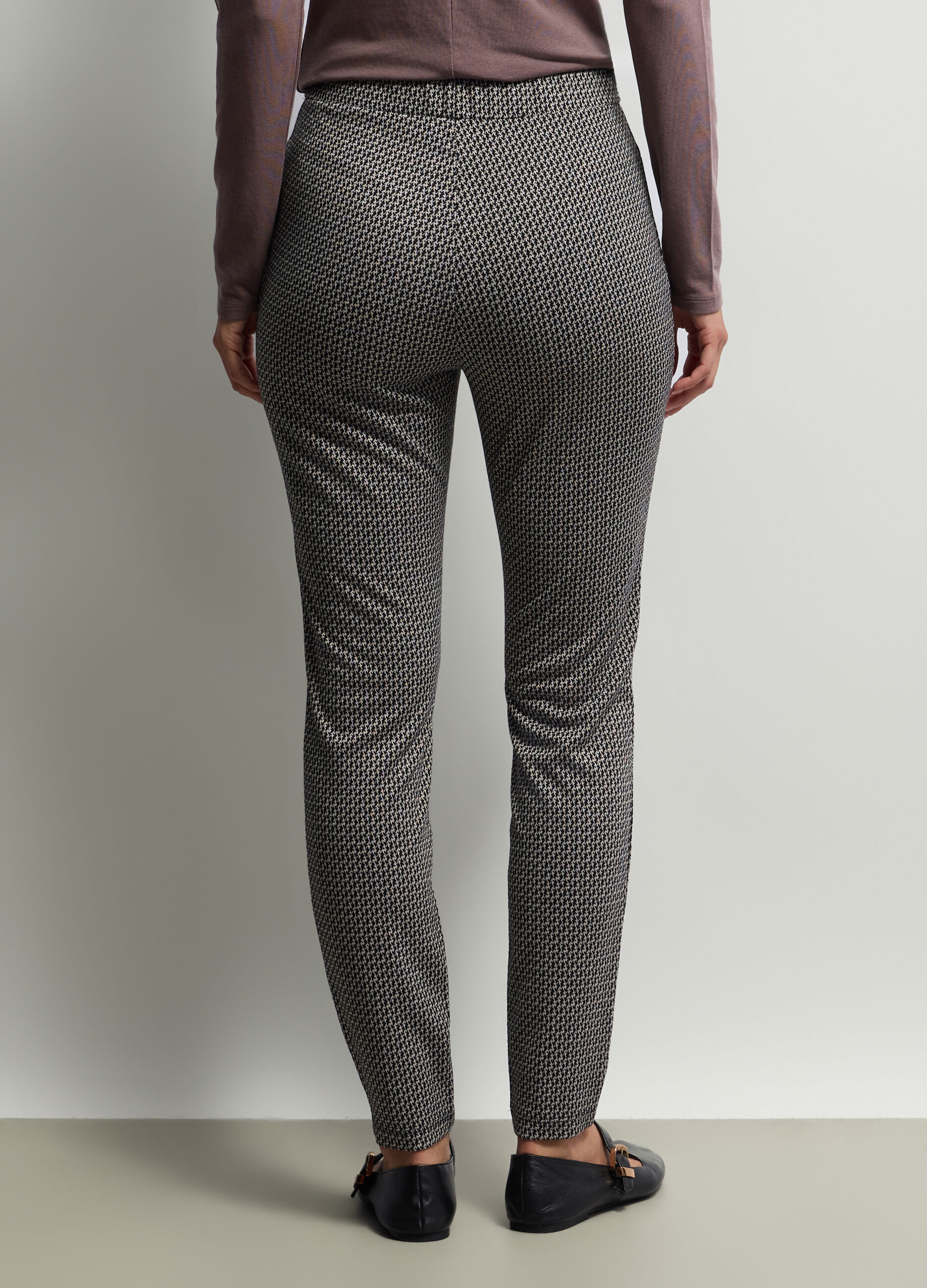 Leggings Slim Fit jaquard misto viscosa stretch donna_2