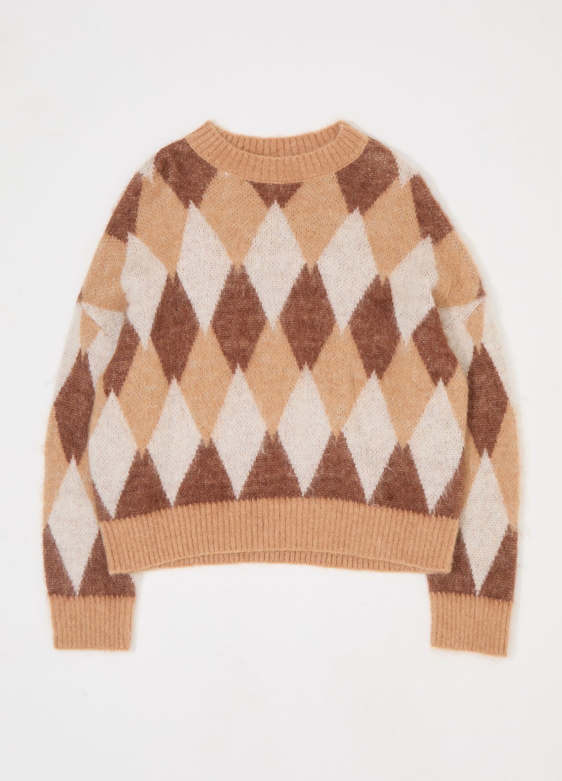Maglione a rombi misto mohair donna_4