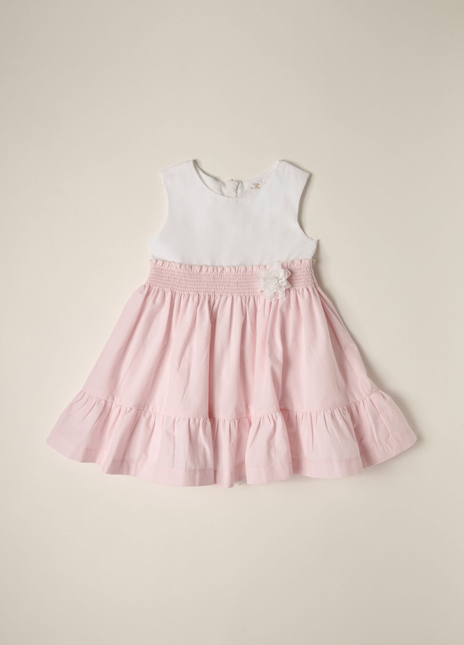 Abito in popeline di puro cotone IANA neonata_0