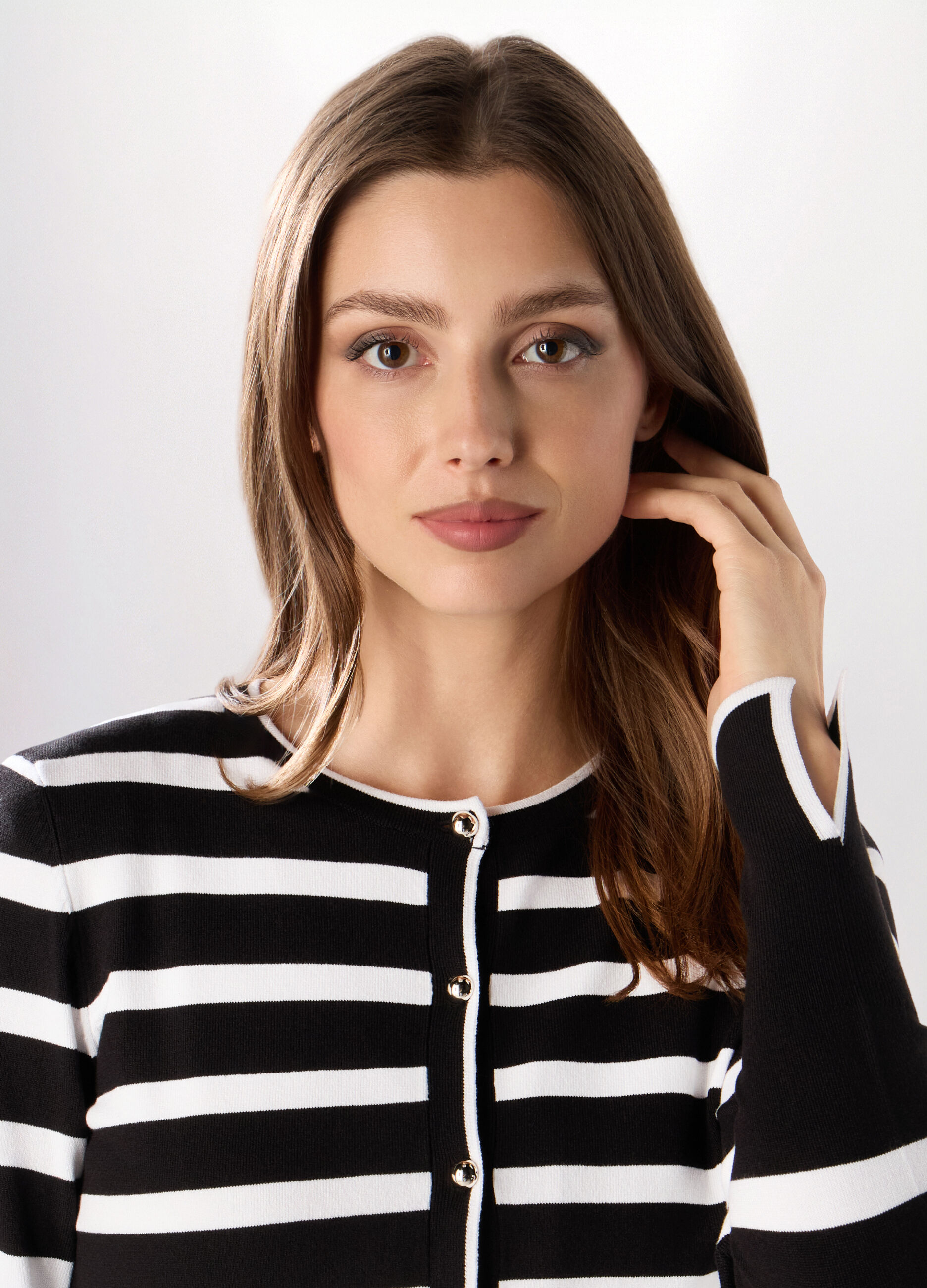 Cardigan tricot misto viscosa donna_2