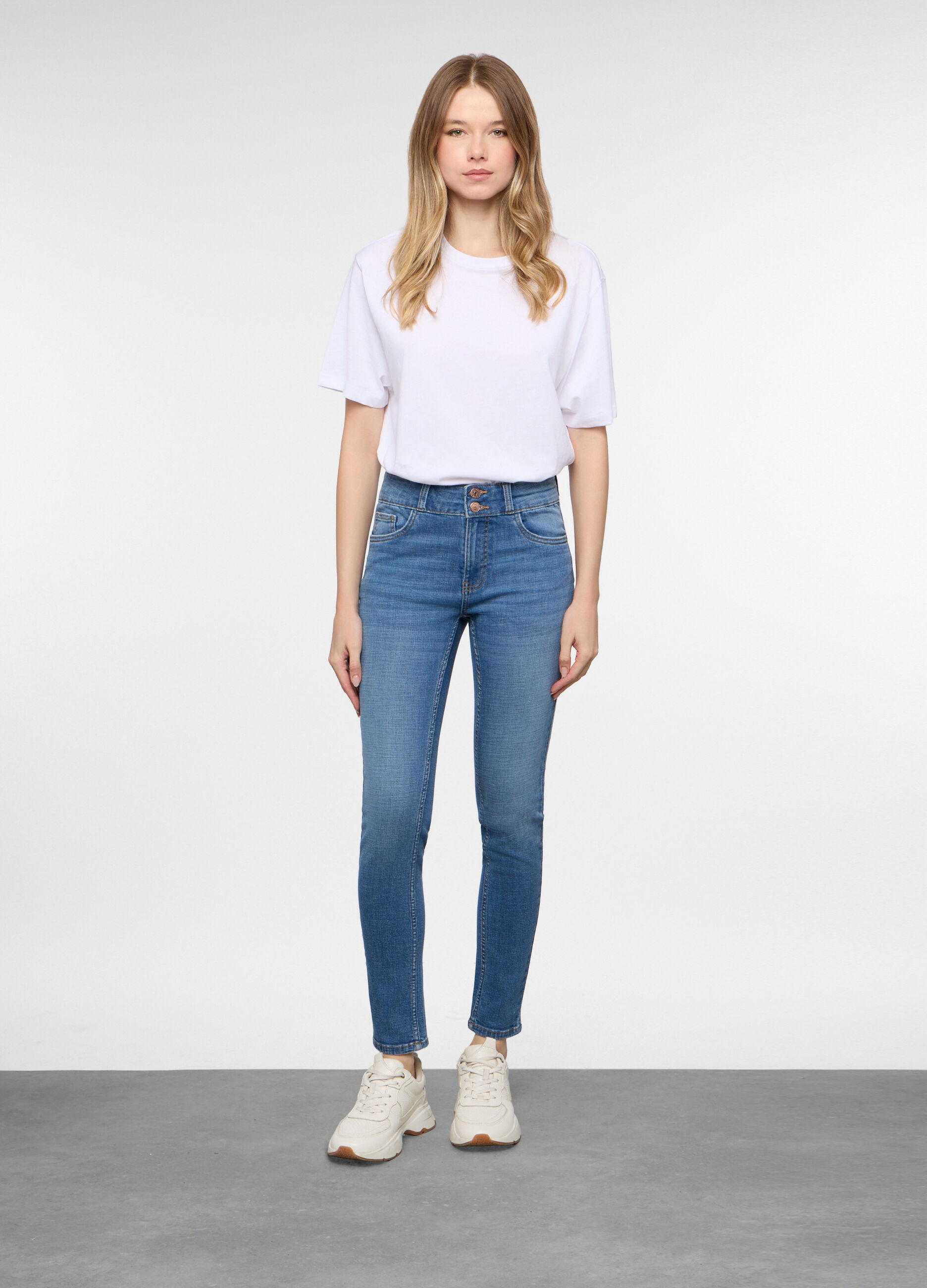 5 Tasche fit Skinny Push Up in denim stretch donna_0