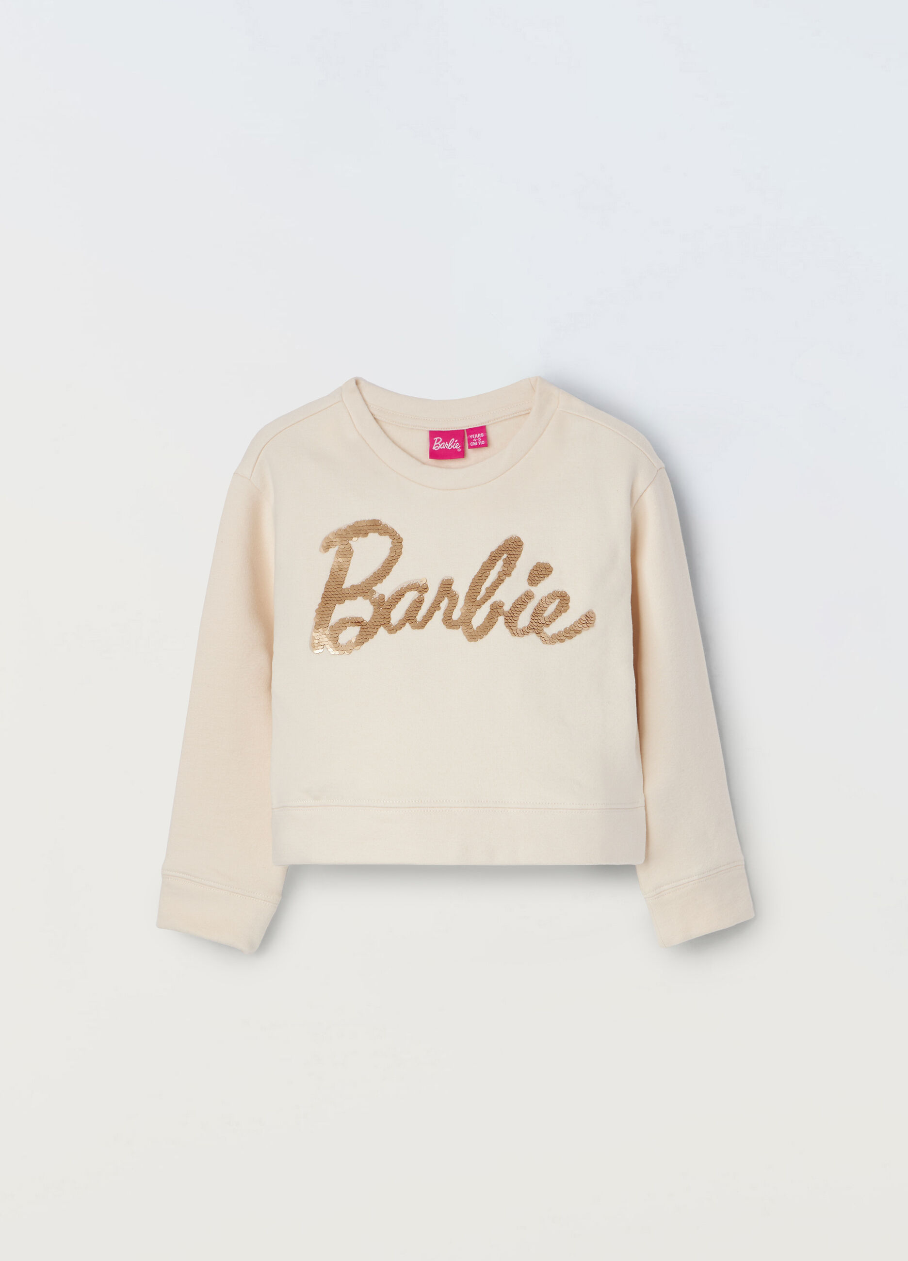 Felpa Barbie in cotone stretch bambina_0