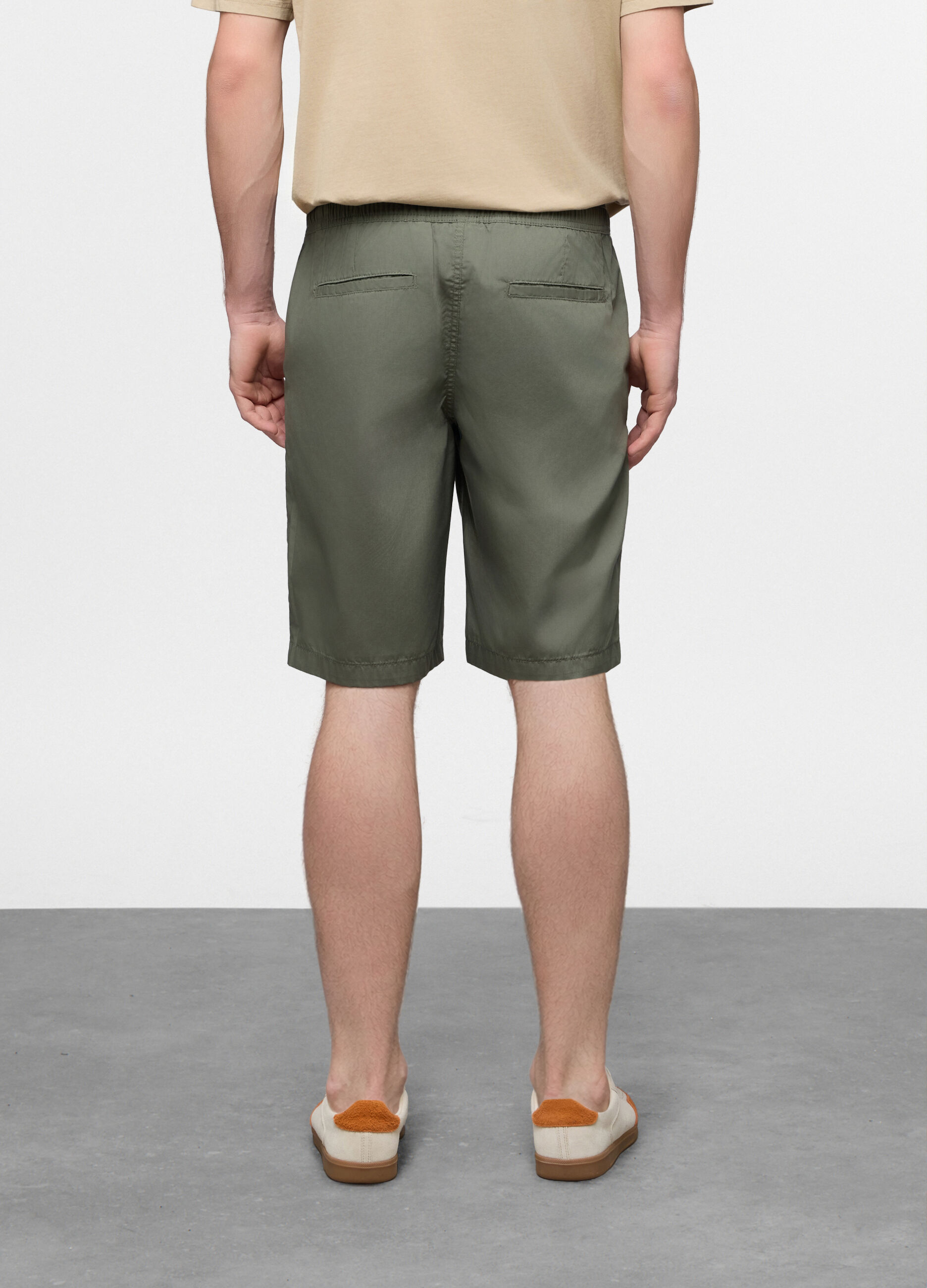 Bermuda chino in popeline misto cotone uomo_1
