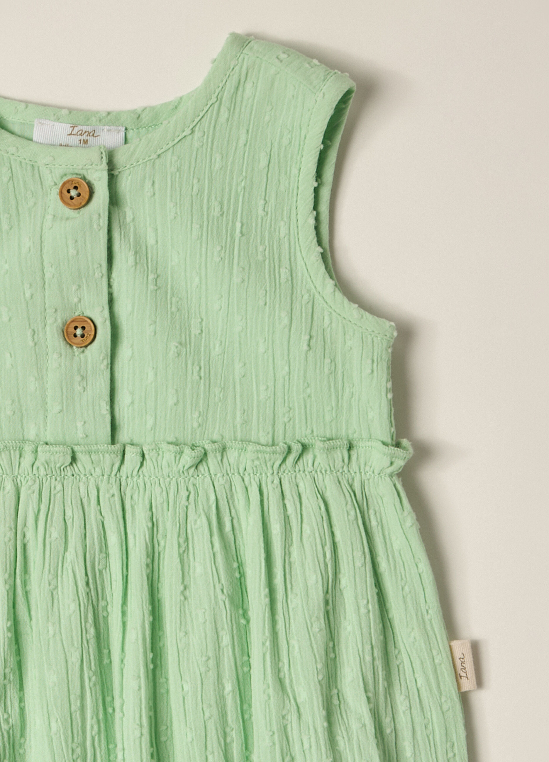 Set fascetta + pagliaccetto in puro cotone IANA neonata_1