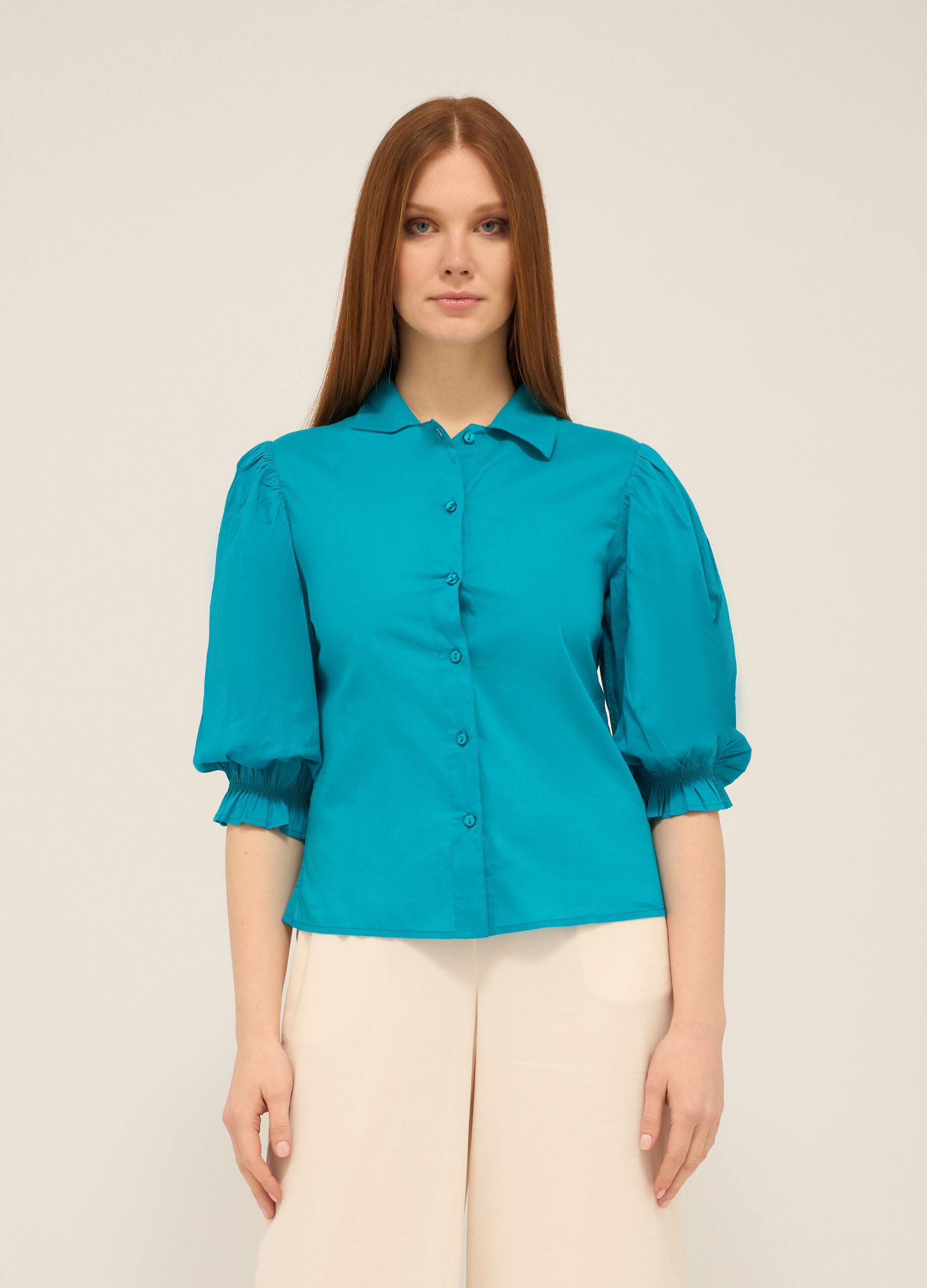 Camicia in puro cotone voile donna_0
