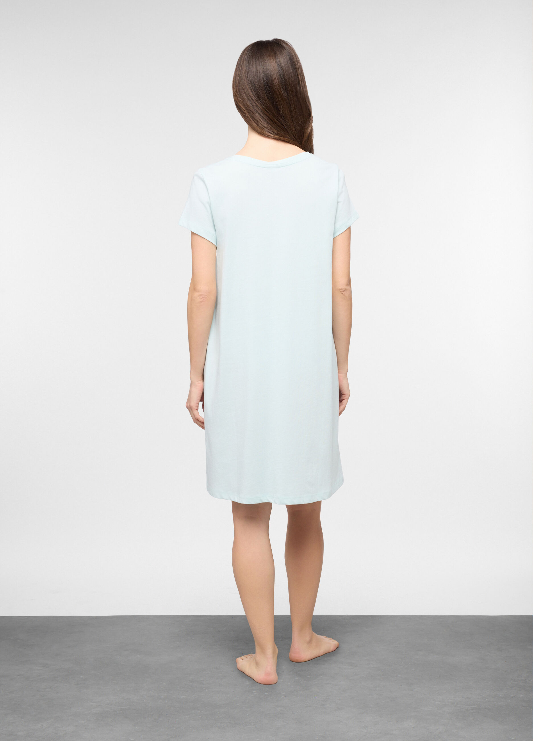 Camicia da notte in jersey di puro cotone donna_1