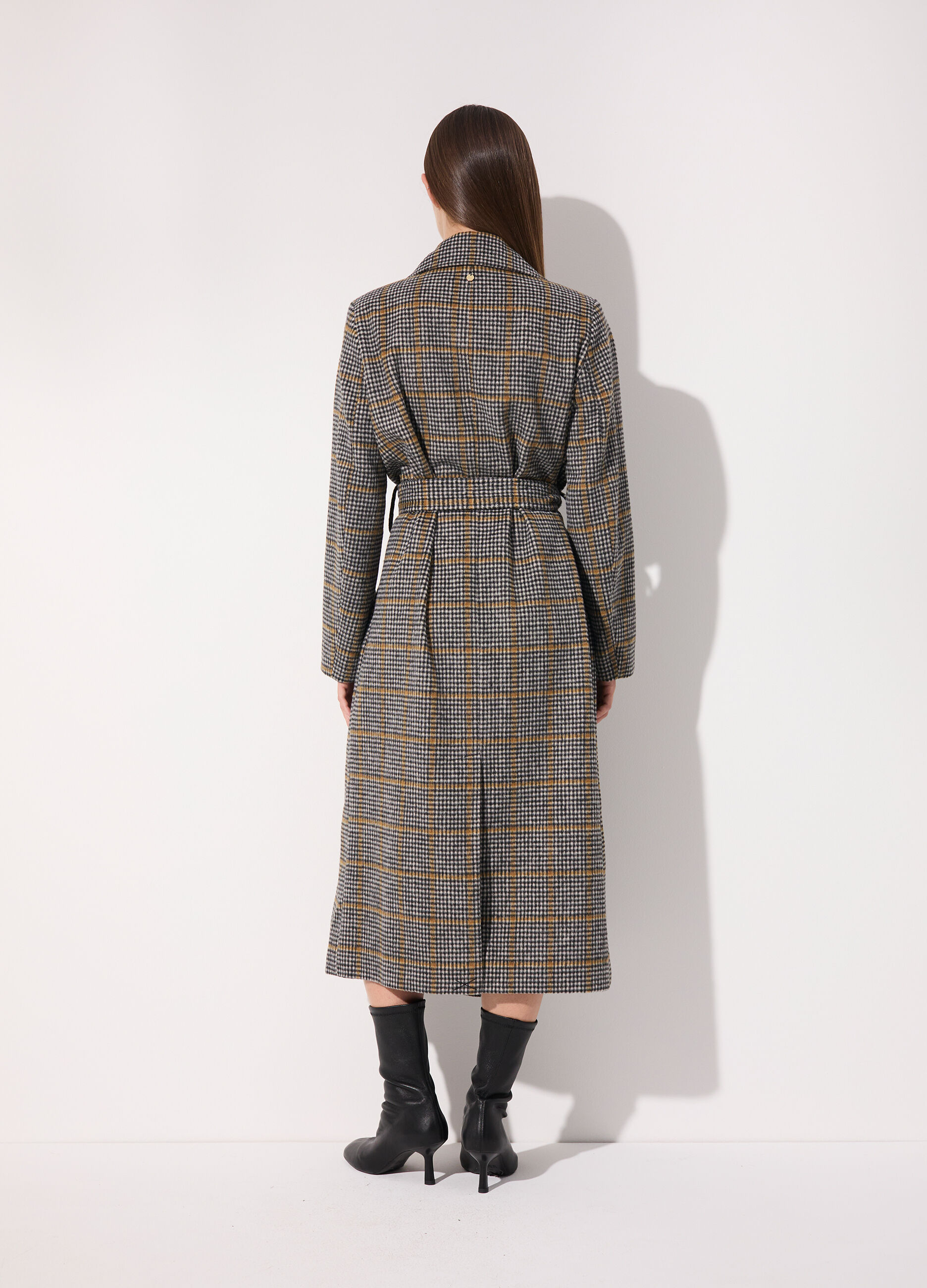 Cappotto lungo doppiopetto in misto lana donna_2