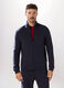 Felpa slim con zip in puro cotone uomo_0