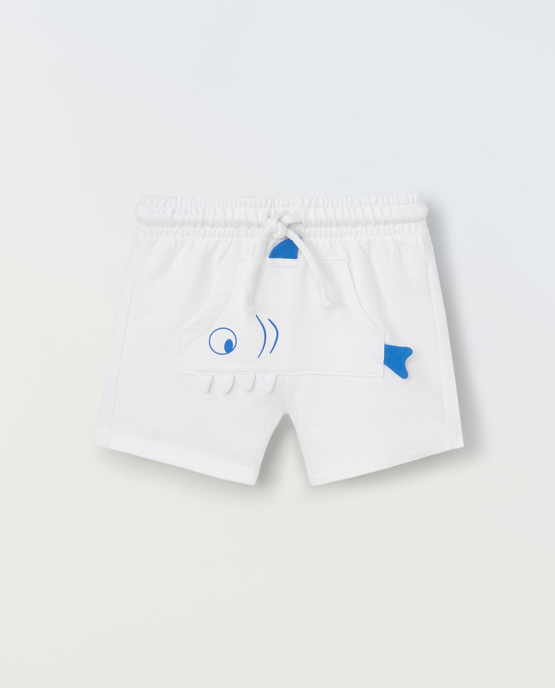 Shorts in puro cotone con stampe neonato_0