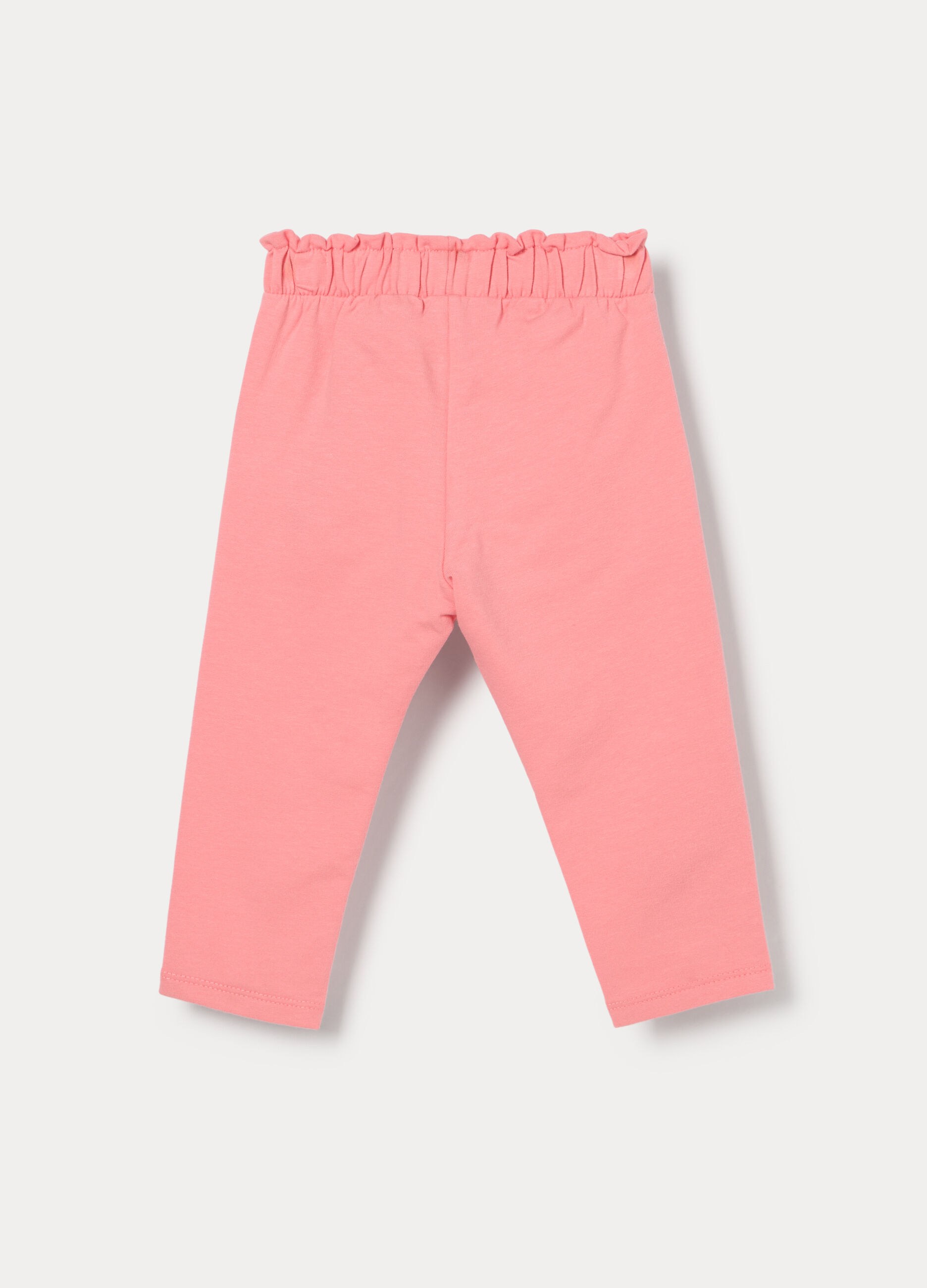 Pantaloni in french terry di cotone stretch bimba_1