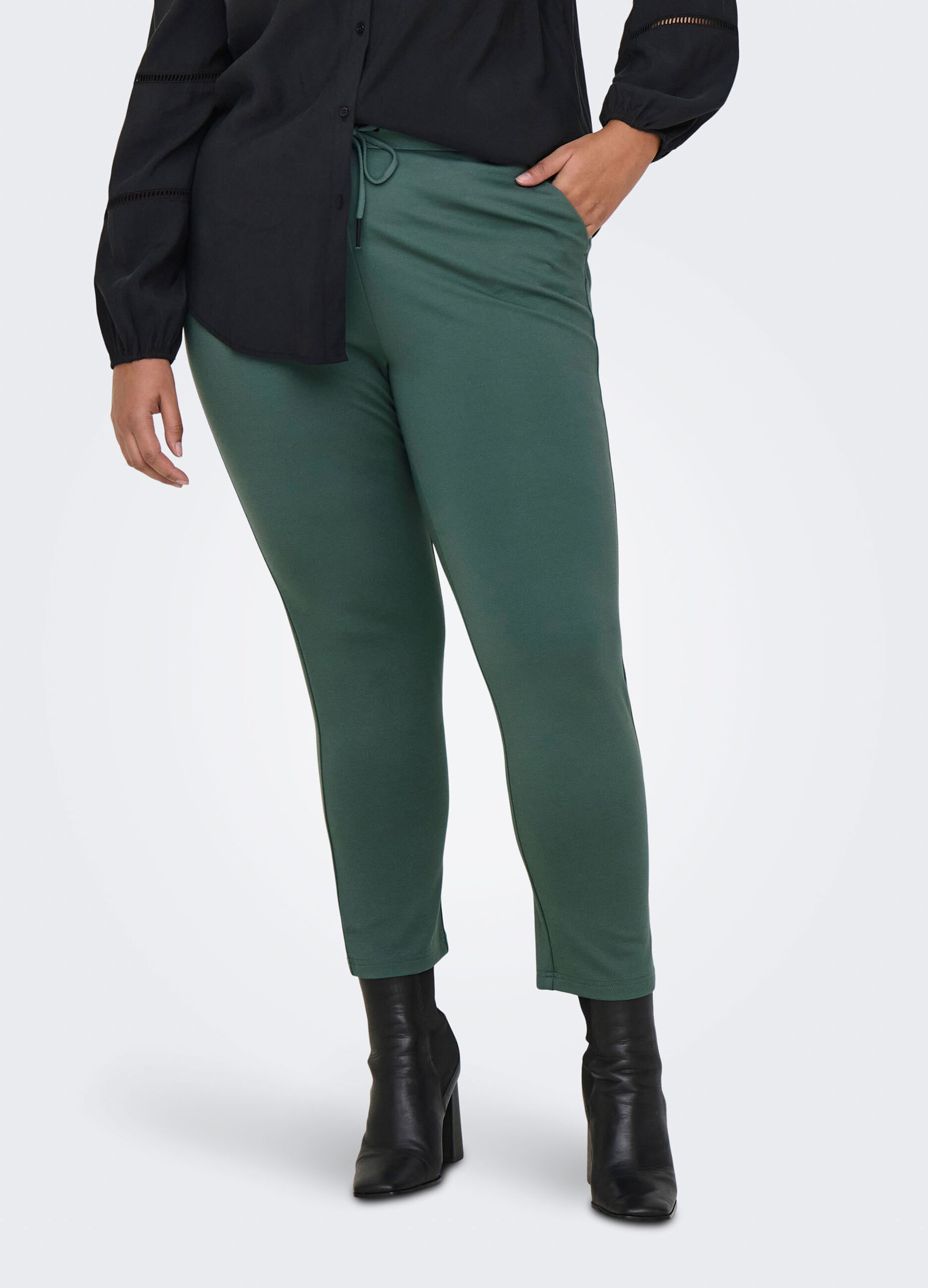 Pantaloni regular fit con coulisse_2