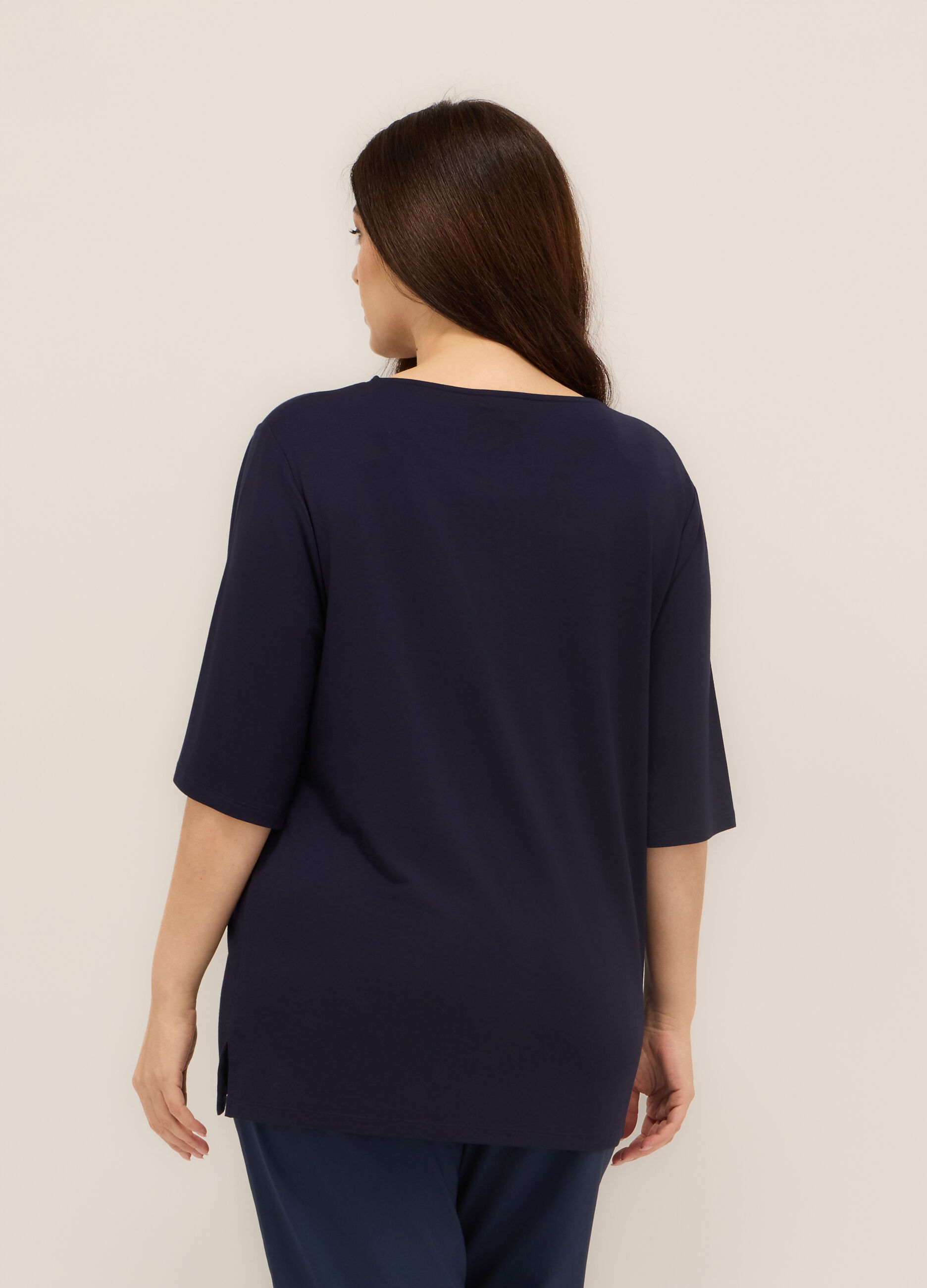 T-shirt in viscosa stretch donna curvy_1