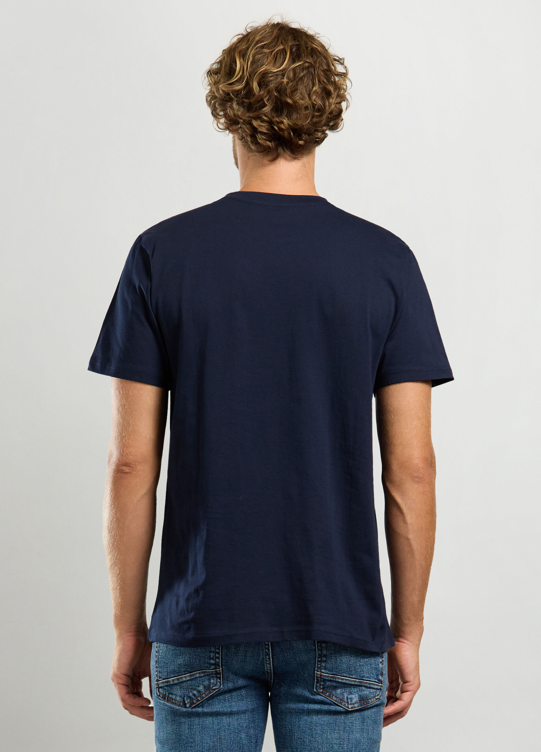 T-shirt con stampa in puro cotone uomo_1