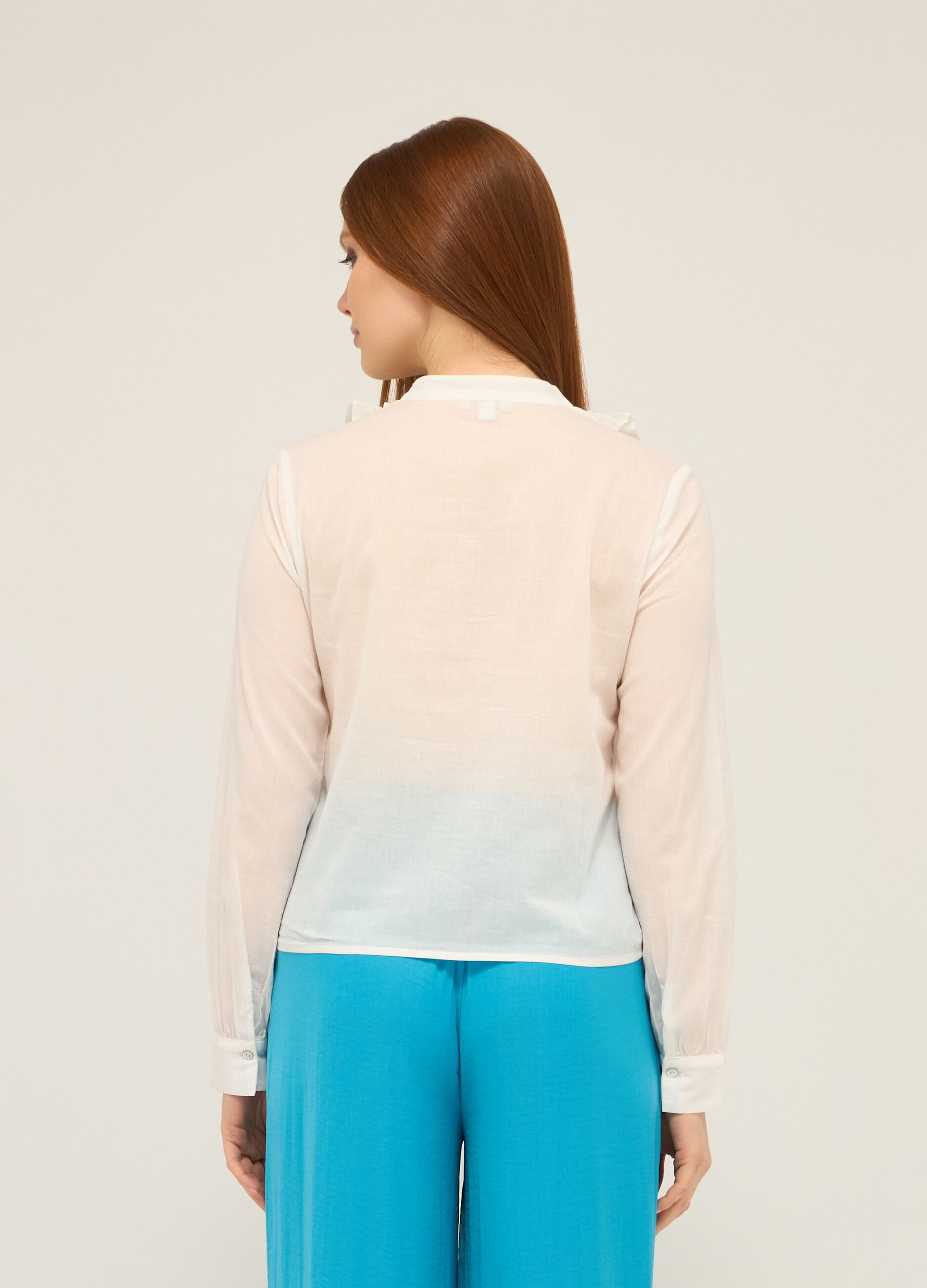 Camicia in puro cotone voile donna_1