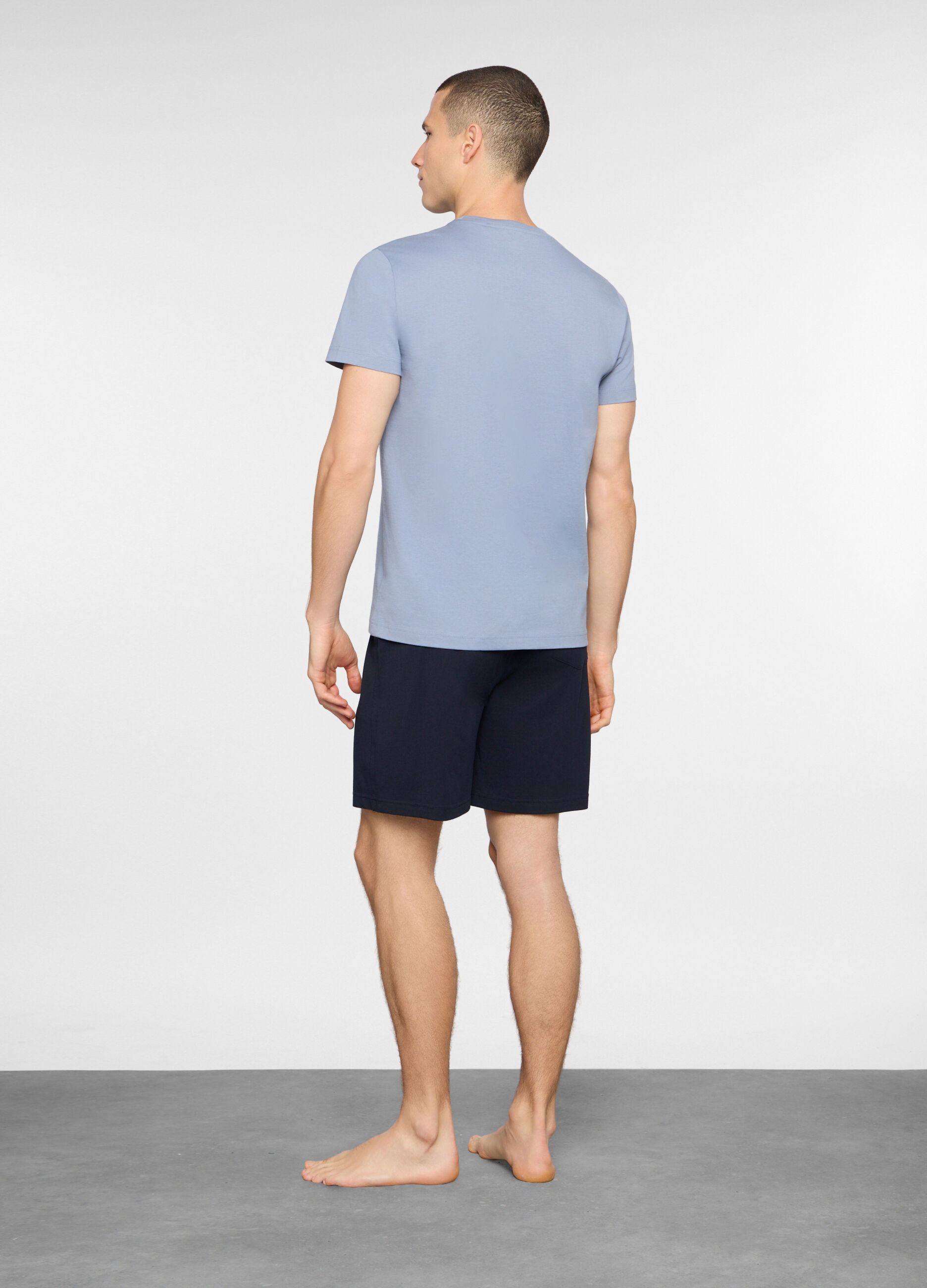 Pigiama corto con stampa uomo_1