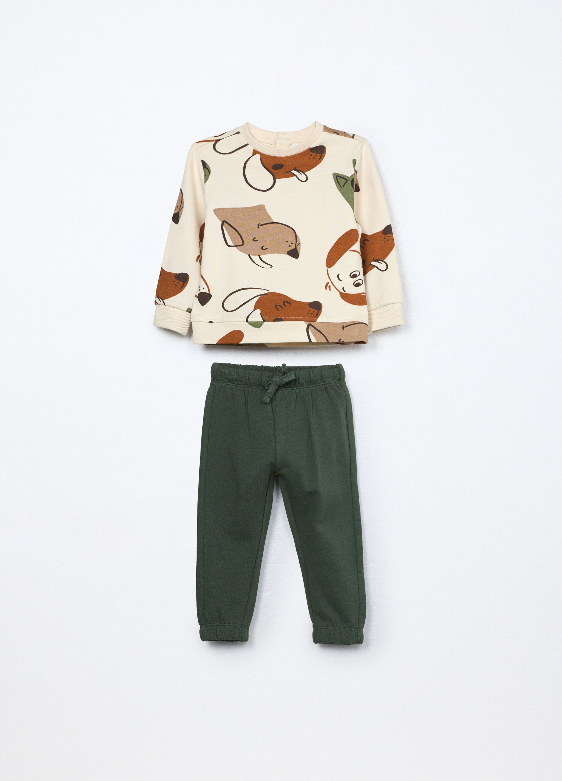 Jogging set in puro cotone french terry neonato_0