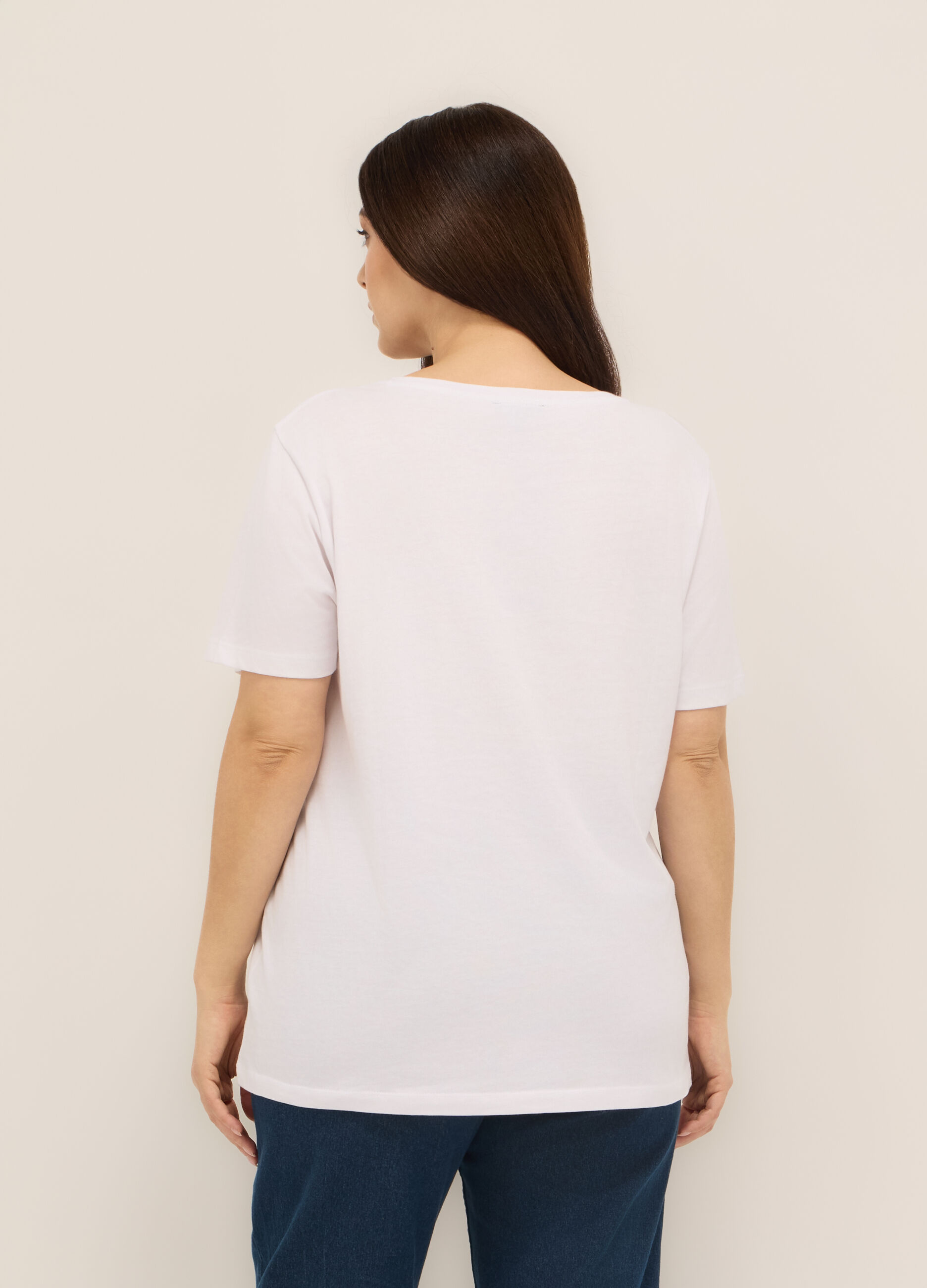 T-shirt in jersey di puro cotone donna curvy_1