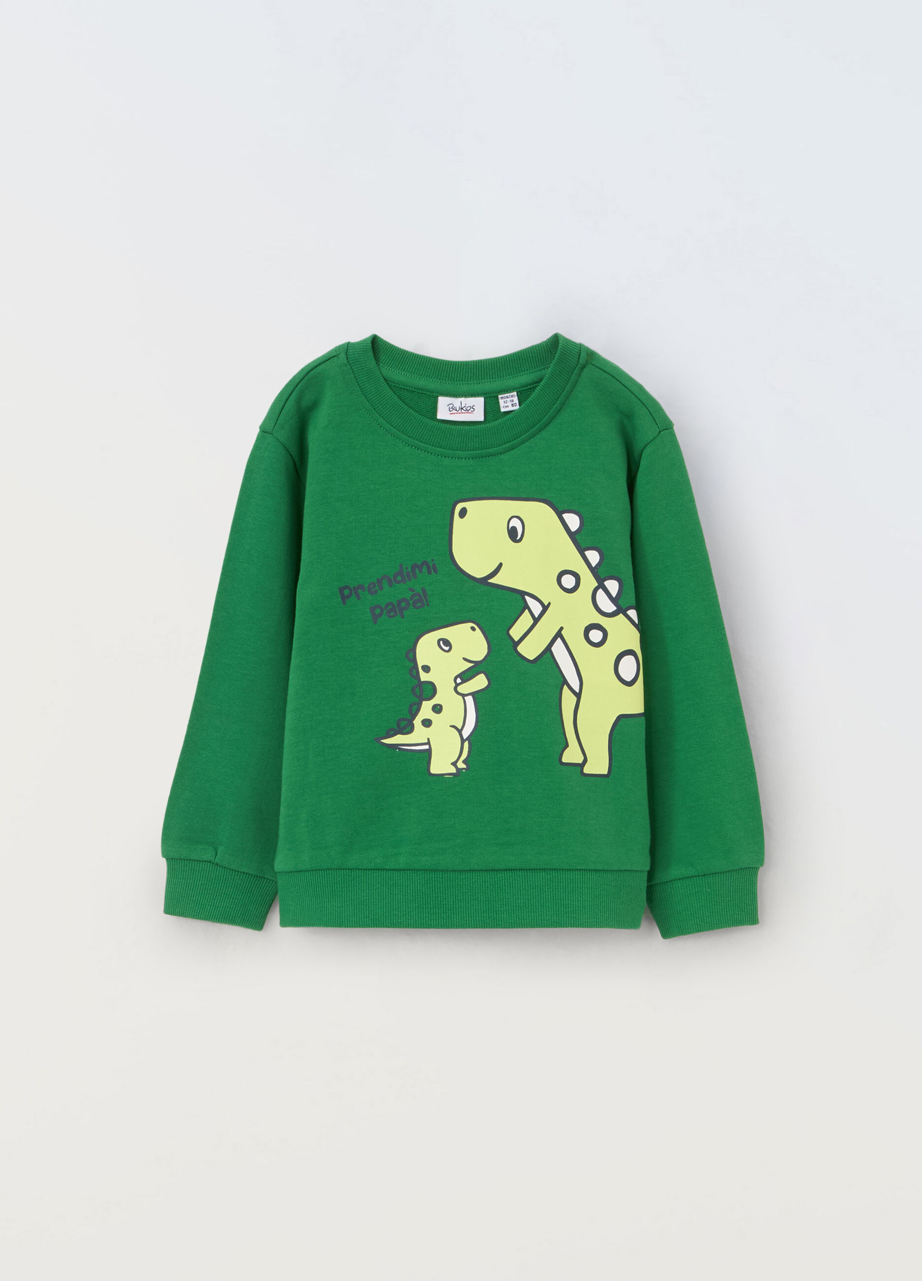 Felpa in puro cotone con stampa neonato_0