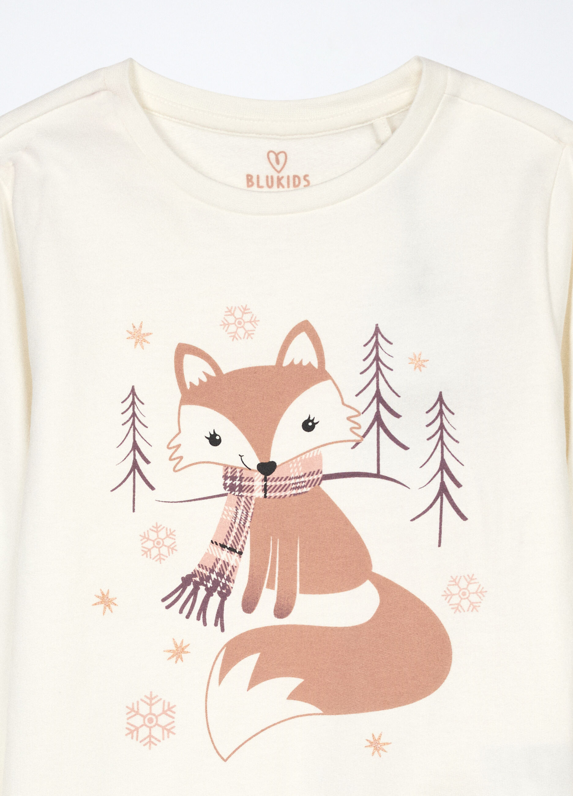 Set pigiama lungo in puro cotone fleece bambina_2