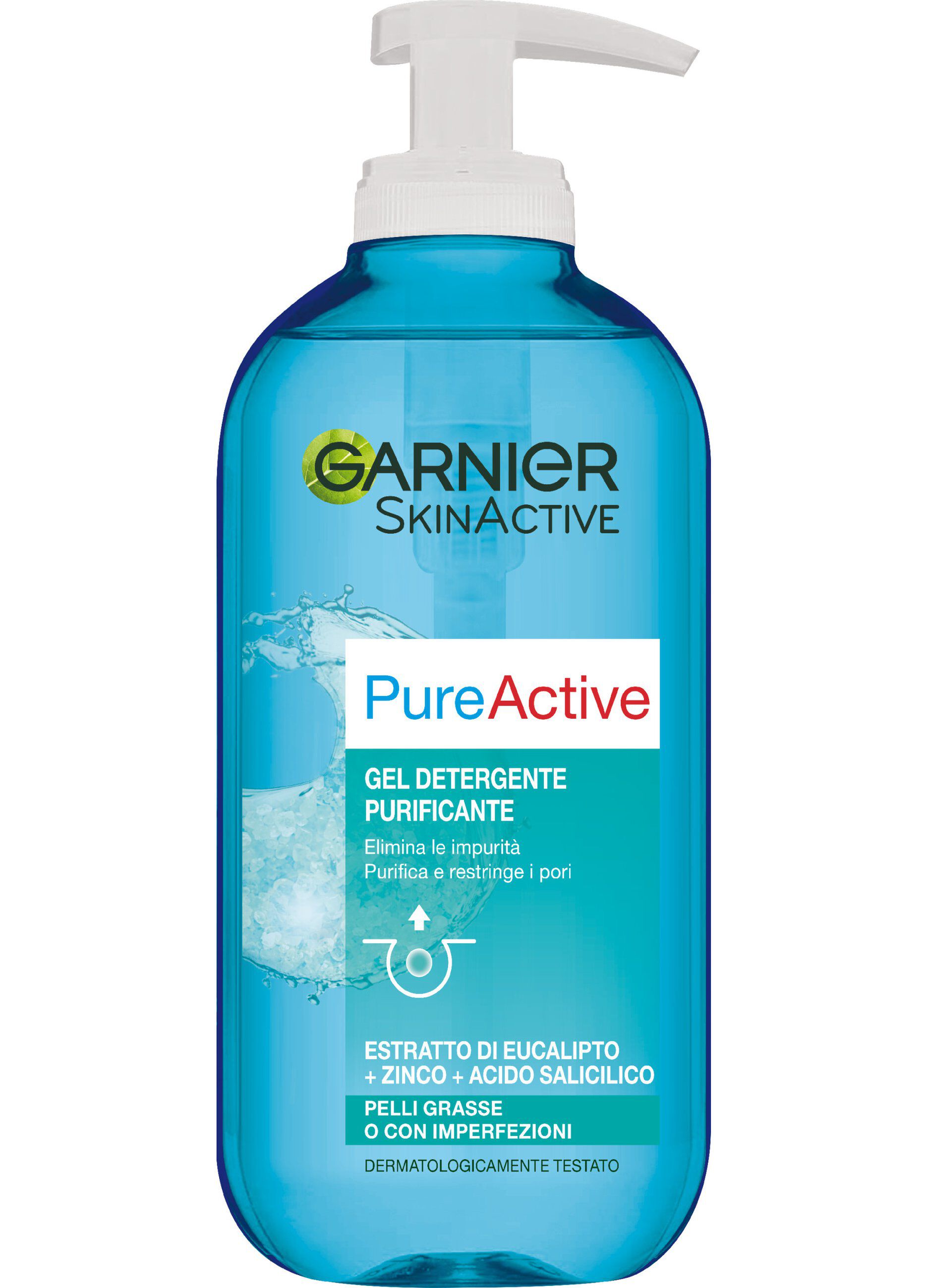 Garnier Gel Detergente Pure Active, Gel detergente purificante quotidiano per pelli miste-con Imperfezioni, 200 ml._0