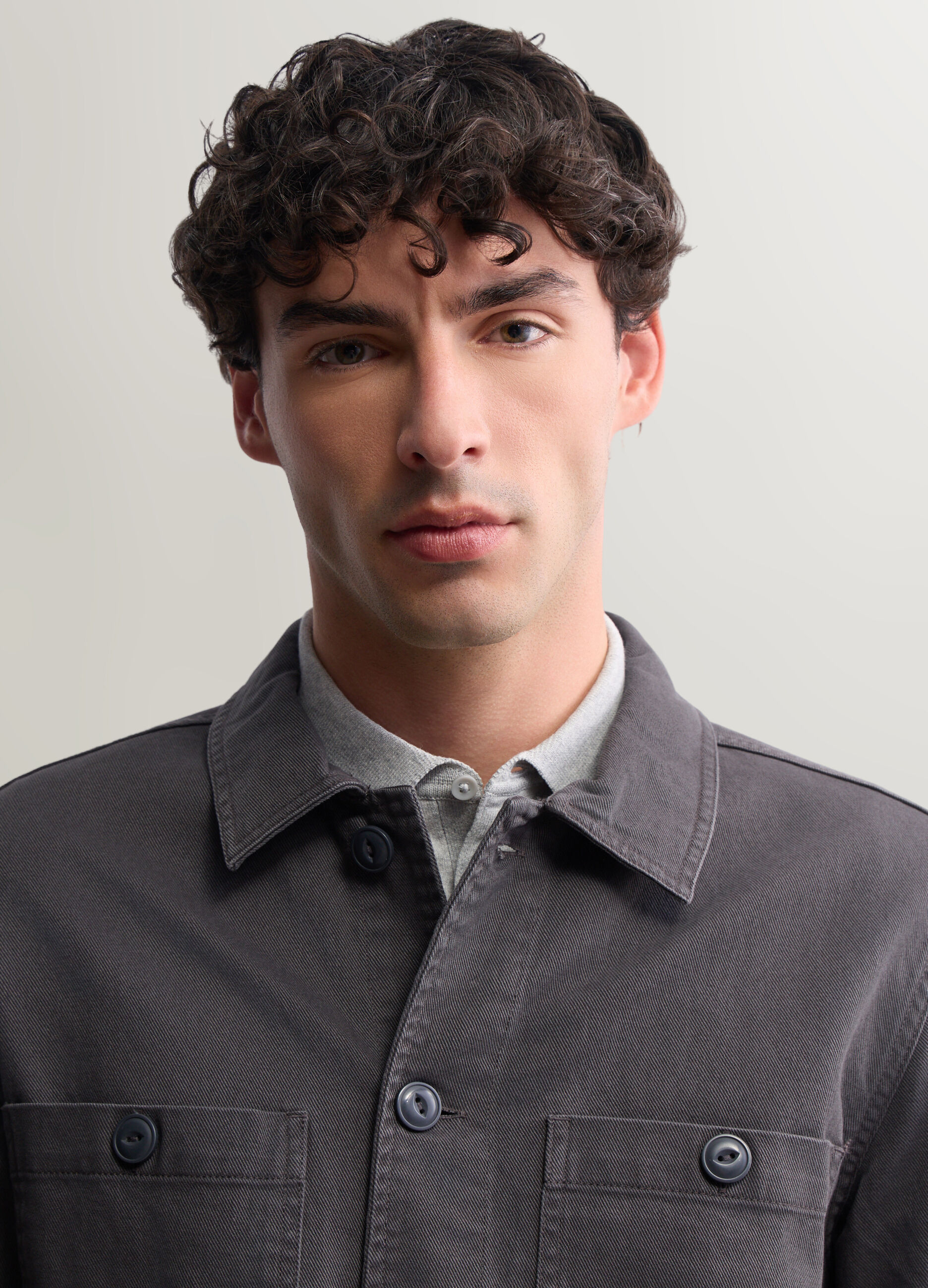 Shacket in twill di cotone uomo_2
