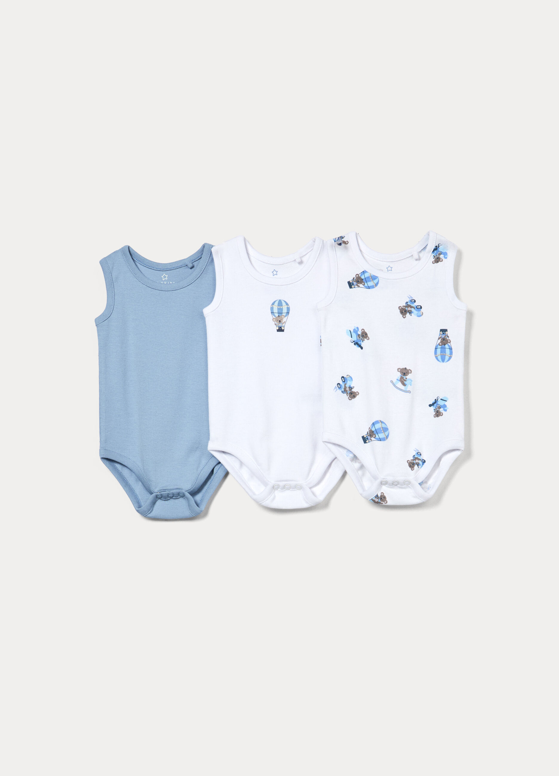 Pack 3 body in costina di puro cotone _0