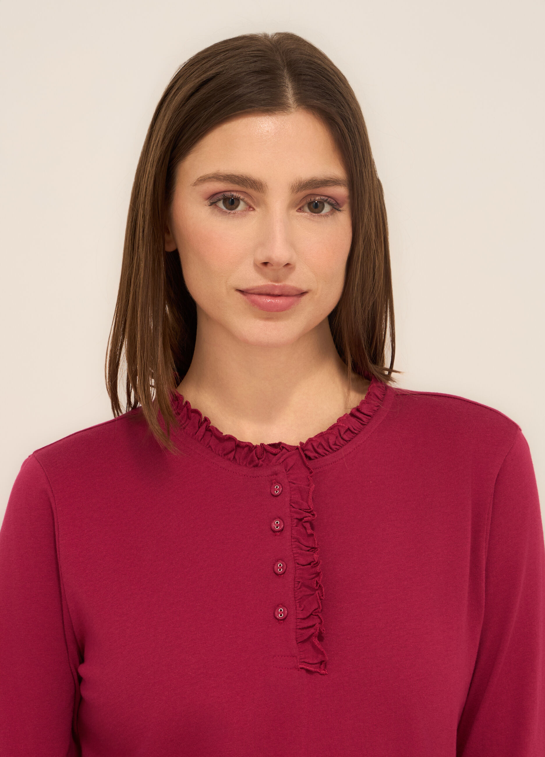 T-shirt in jersey di puro cotone donna_2