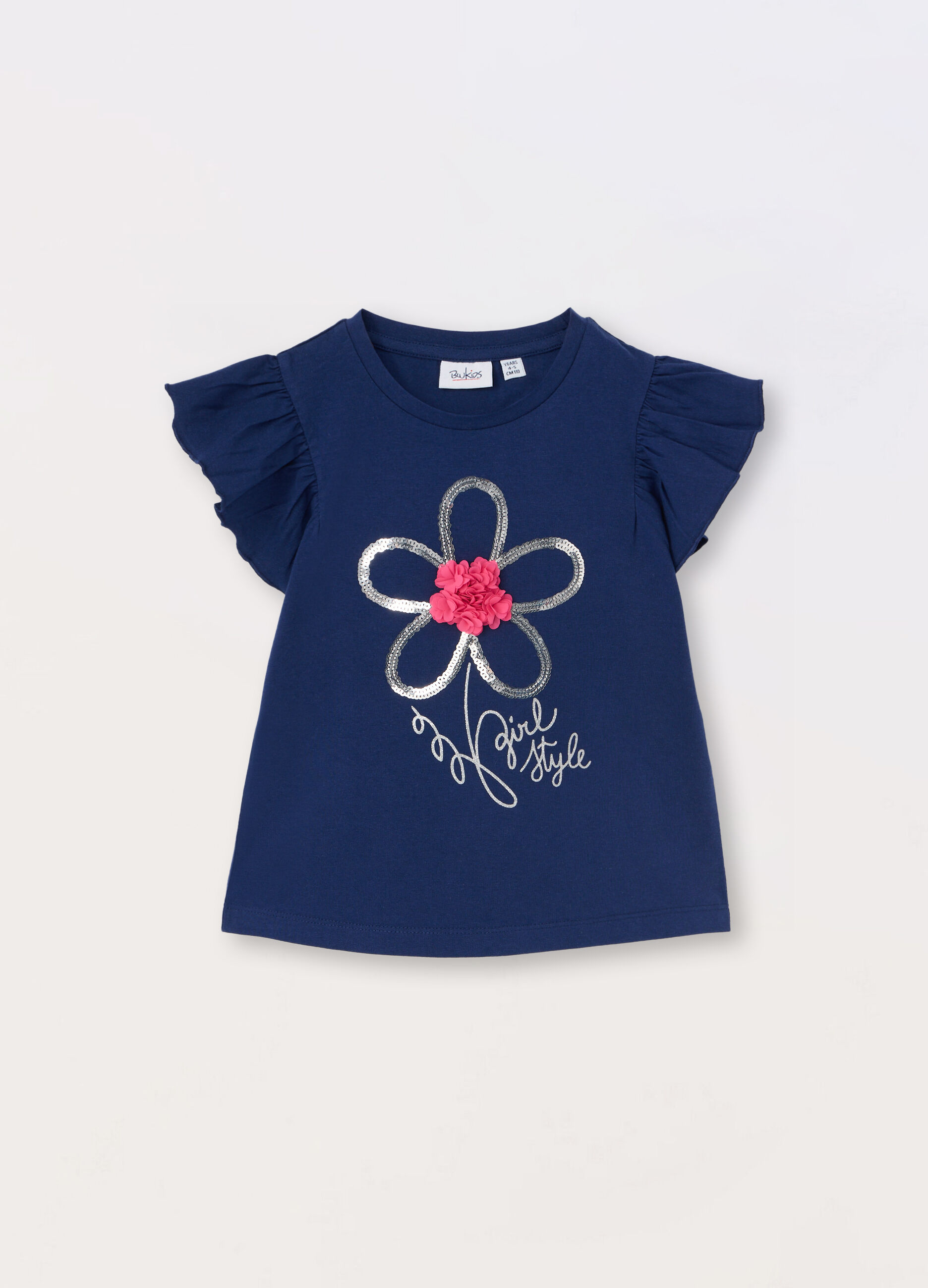 T-shirt in cotone stretch bambina_0