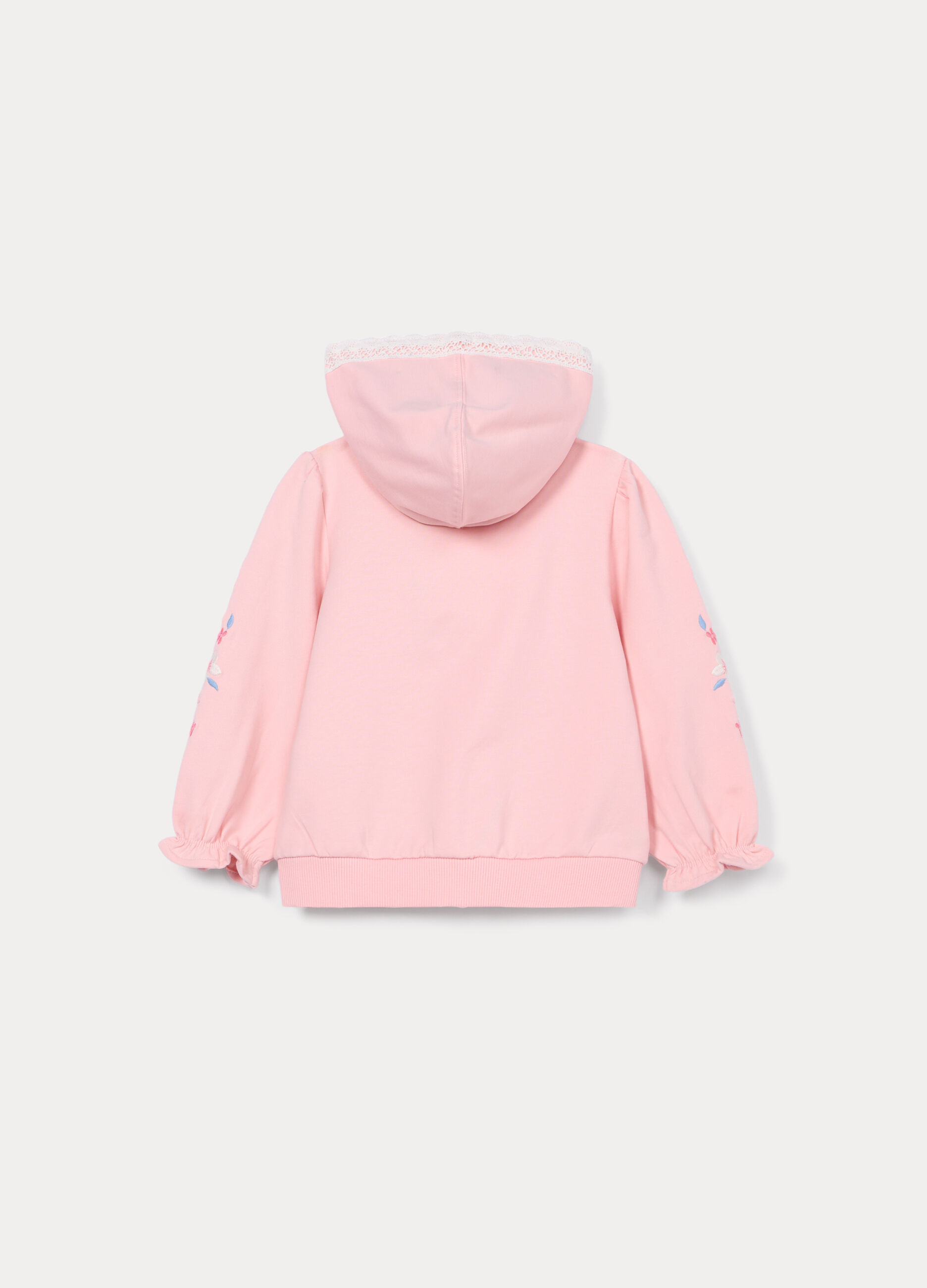 Felpa in french terry di cotone stretch bimba_1