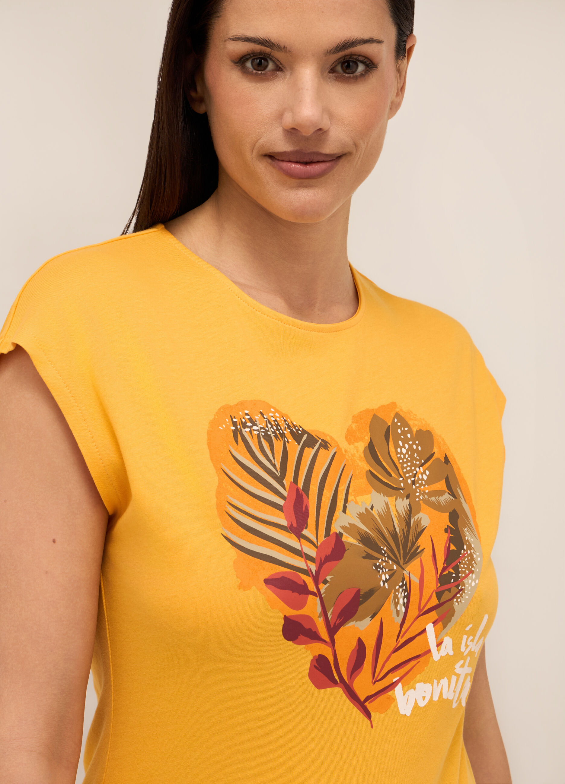 T-shirt in jersey di puro cotone donna_2