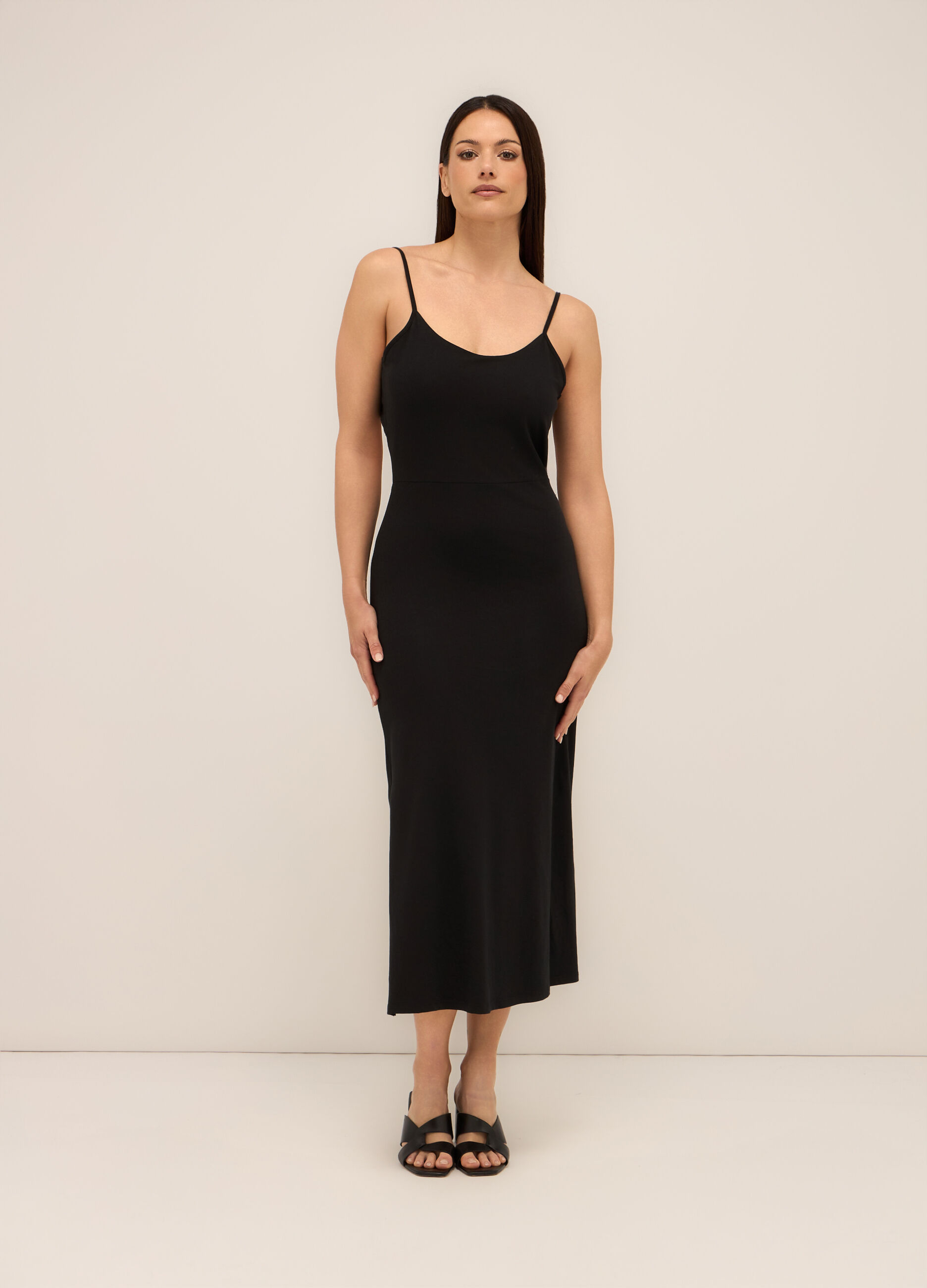 Abito lungo in jersey stretch donna_0