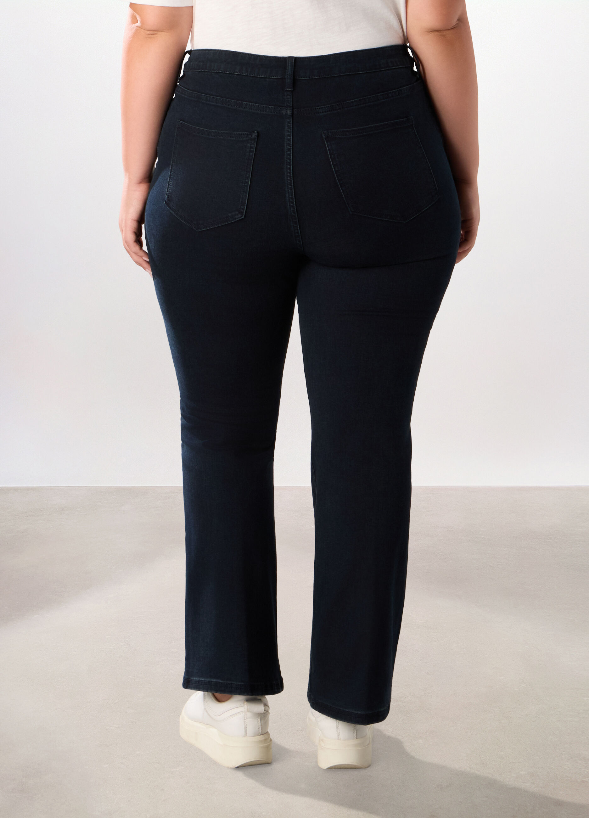 Jeggings flare fit in denim misto cotone donna curvy_1