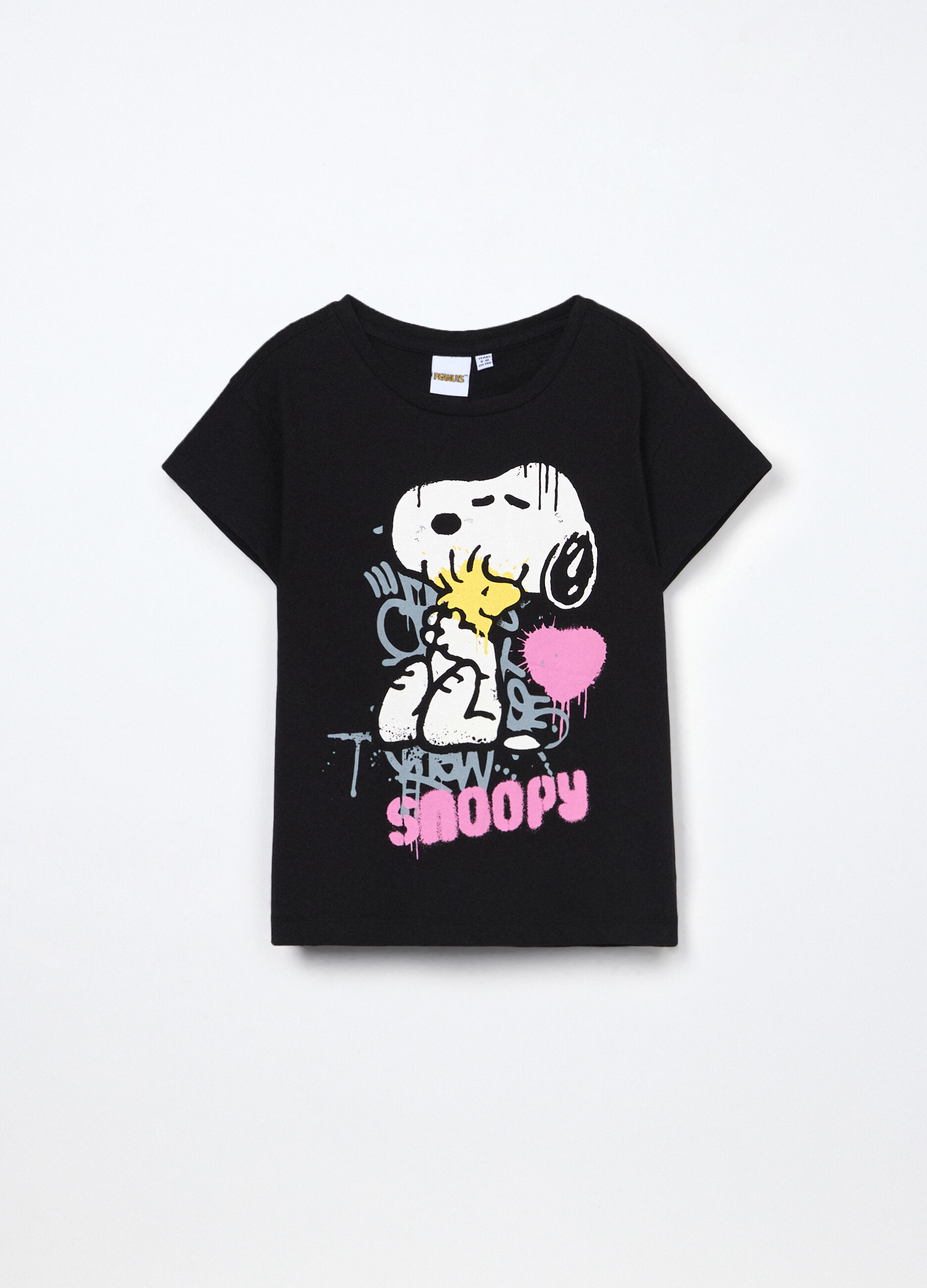 T-shirt Snoopy in jersey di puro cotone ragazza_0