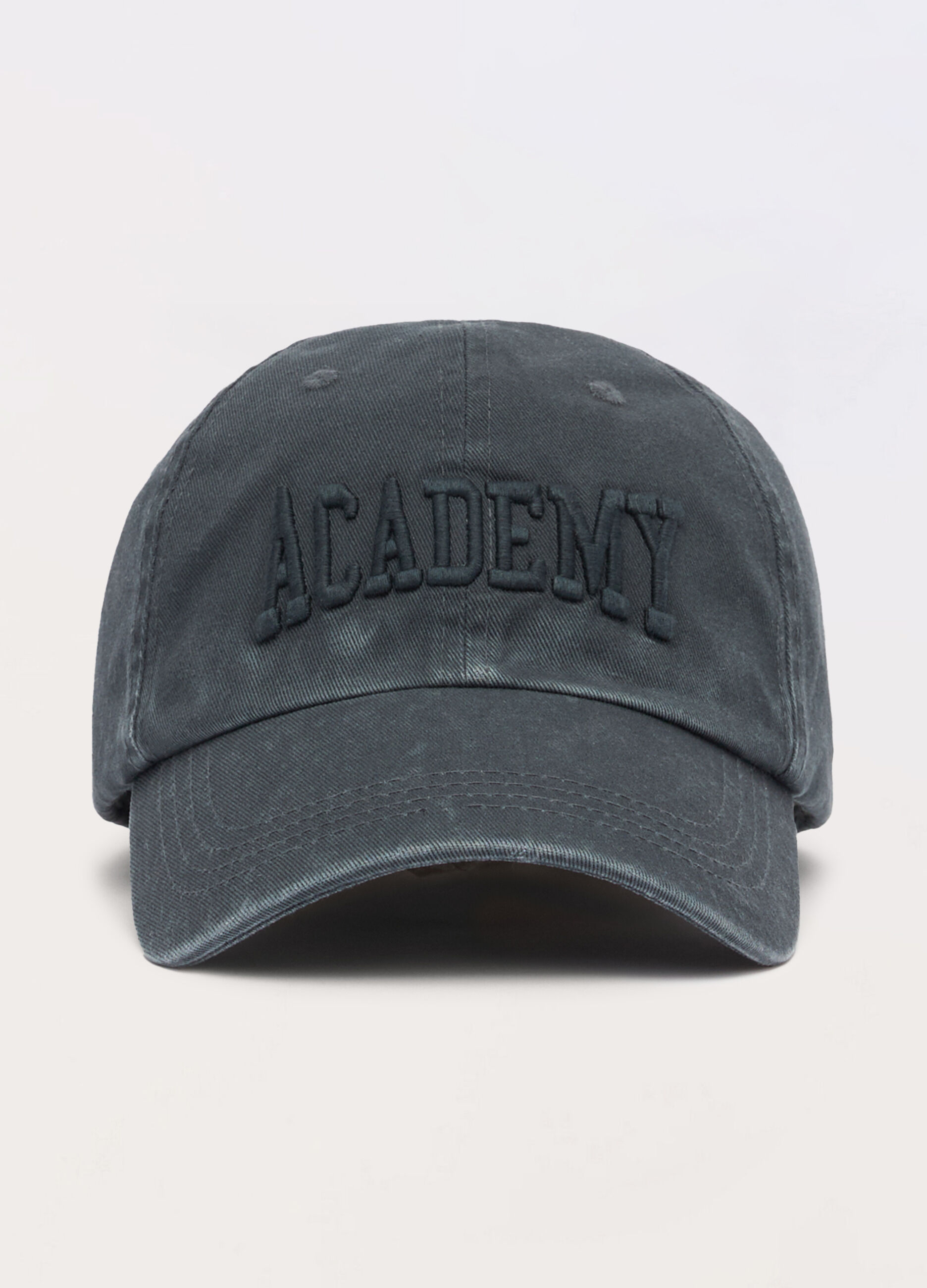 Cappello baseball con logo in denim di cotone uomo_0