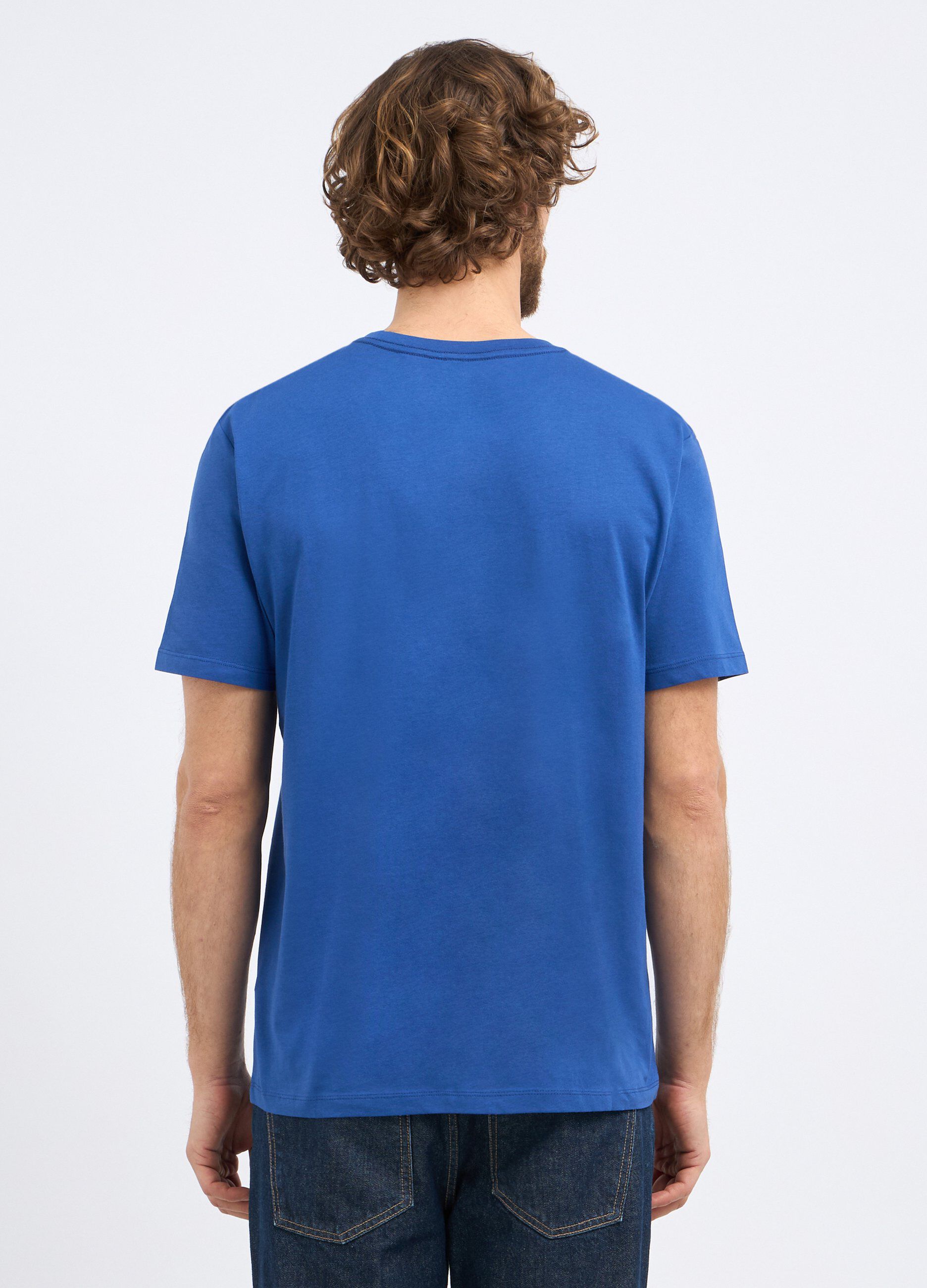 T-shirt in puro cotone con taschino uomo_1