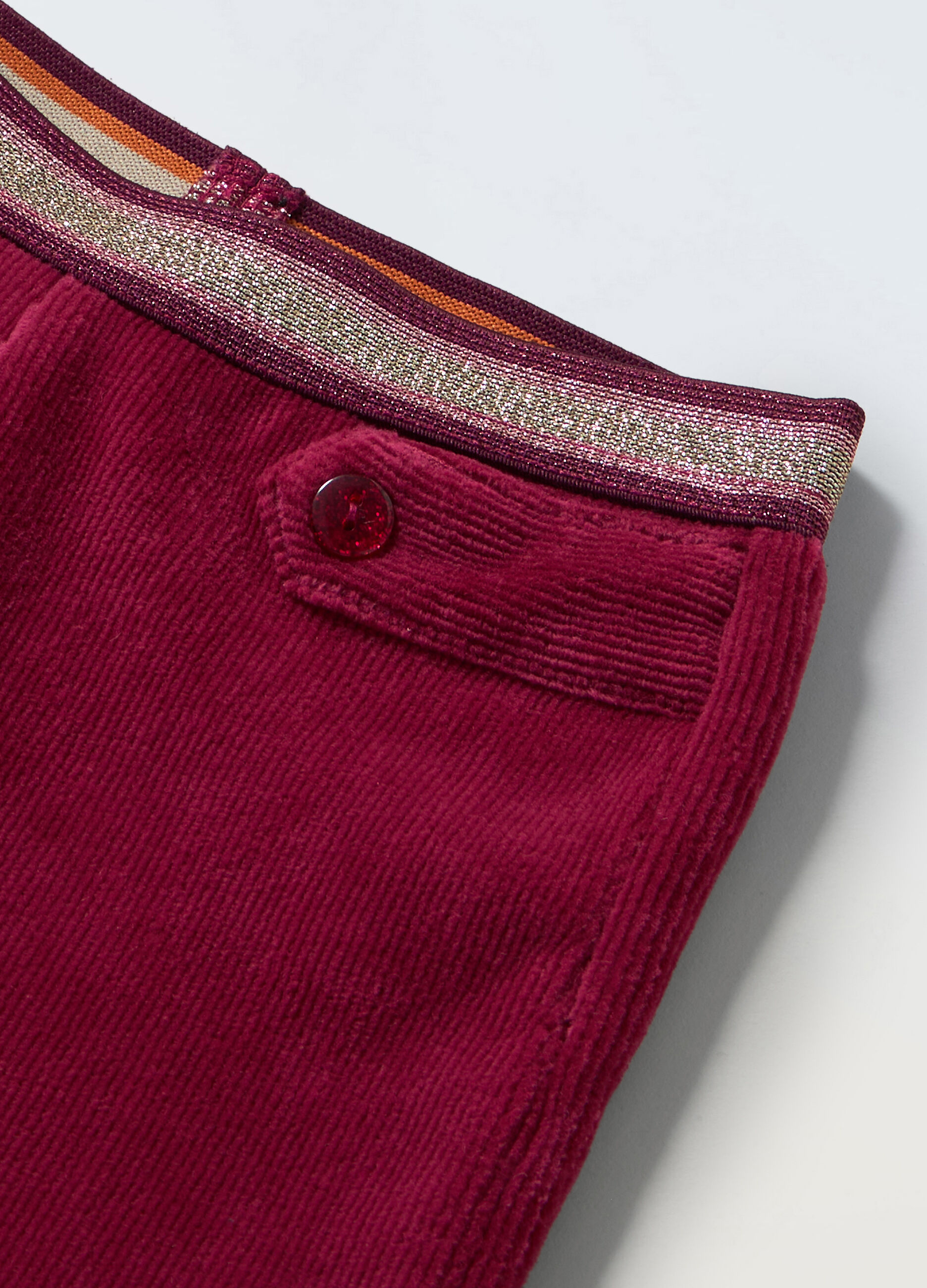 Jogger in costina di misto cotone bambina_1