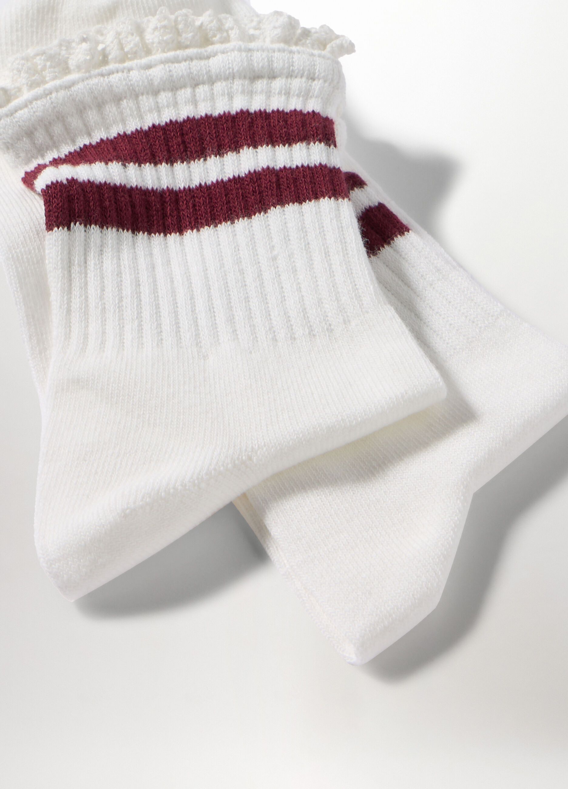 Calze misto cotone con pizzo donna_1