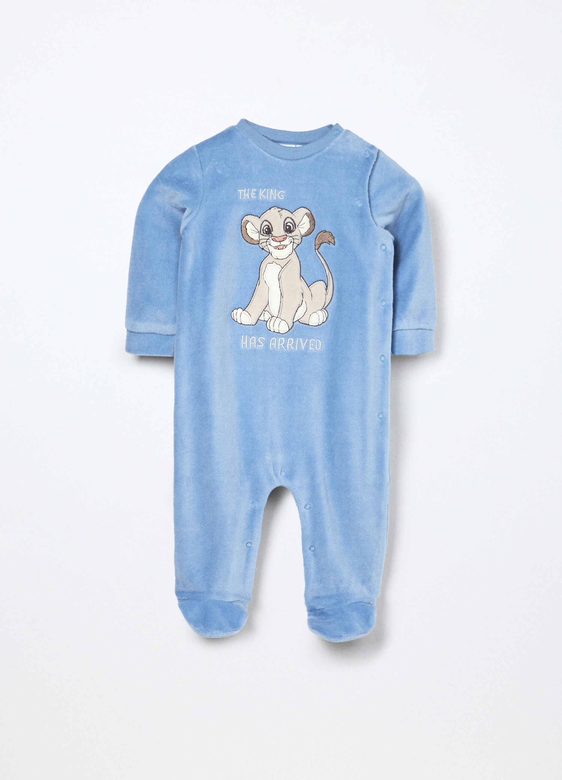 Tutina in misto cotone velours neonato_0